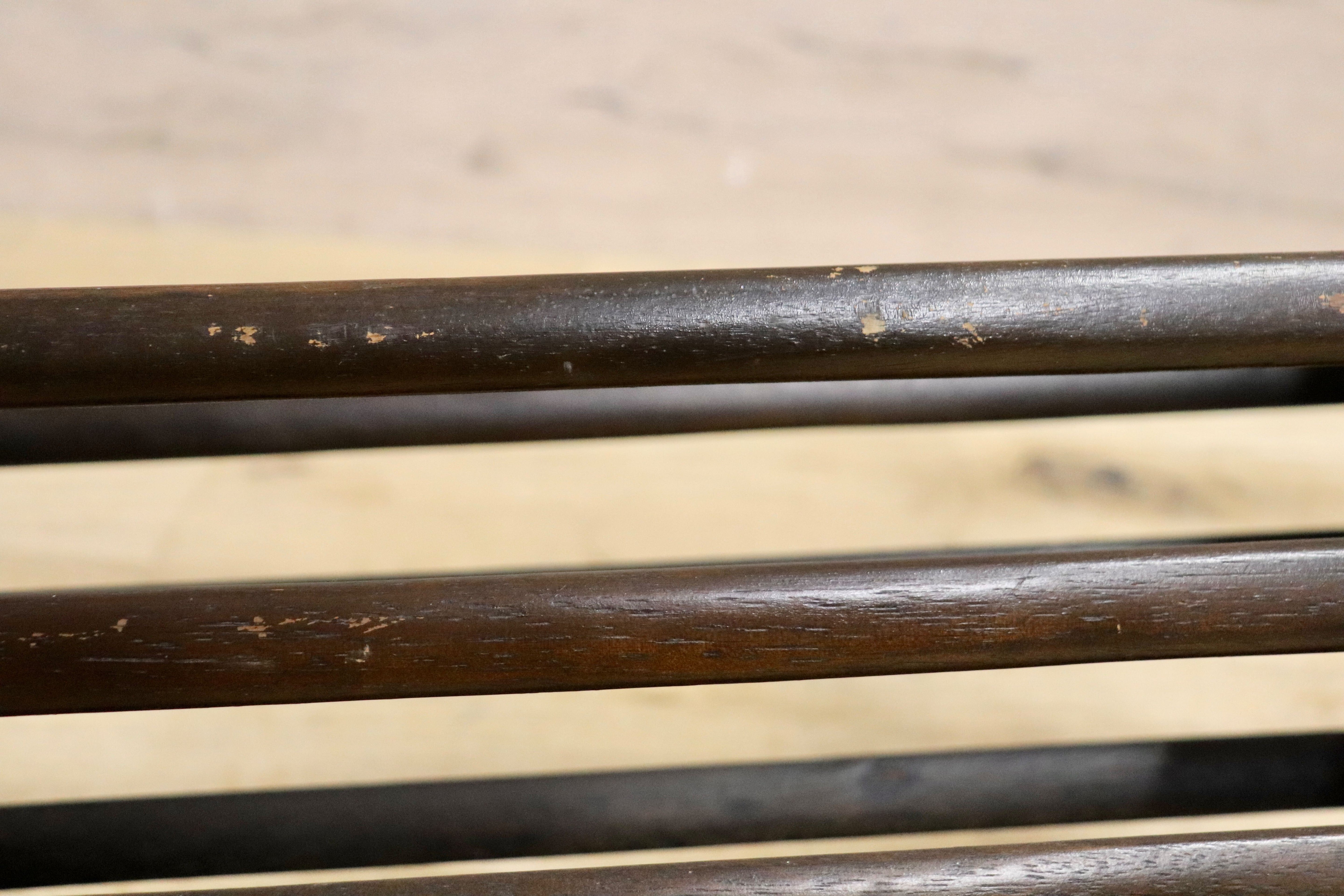 GMHH281○maruni / マルニ 孔雀 オールドマルニ マガジンラック スリッパラック 収納 レトロ ヴィンテージ 木製家具 稀少