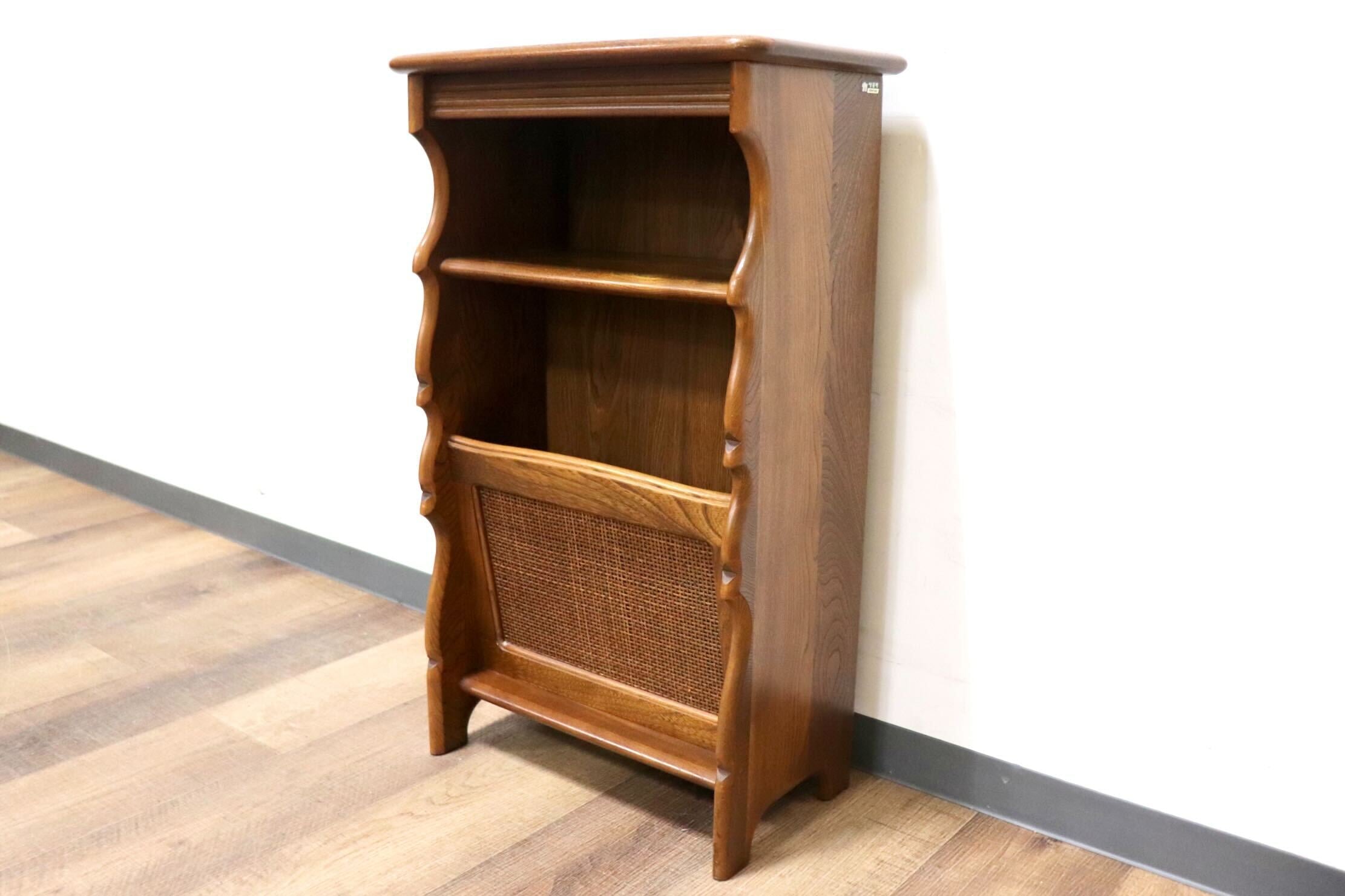 GMHN435A○karimoku / カリモク コロニアル 電話台 FAX台 花台 マガジンラック ラタン レトロ 国産家具