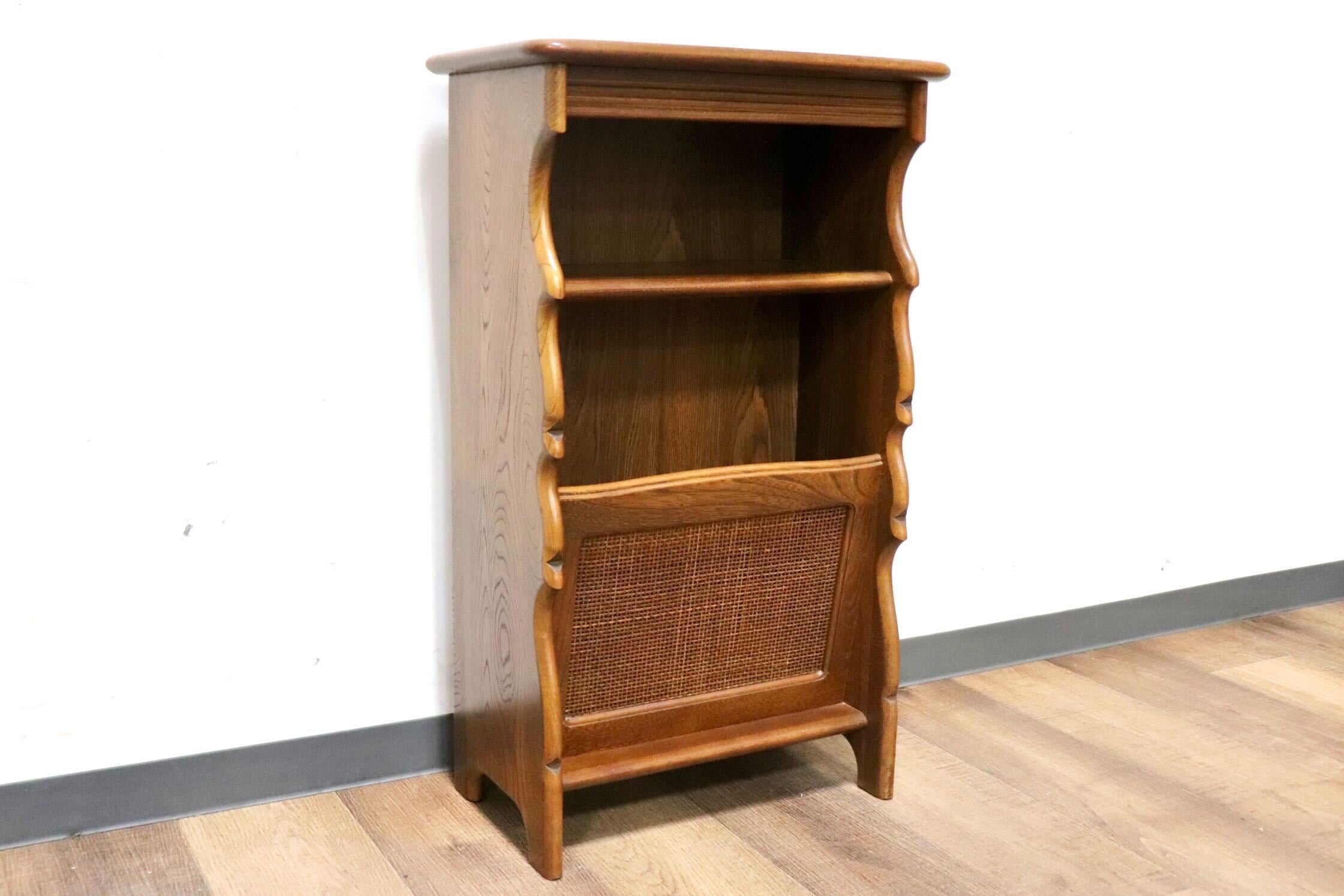 GMHN435A○karimoku / カリモク コロニアル 電話台 FAX台 花台 マガジンラック ラタン レトロ 国産家具