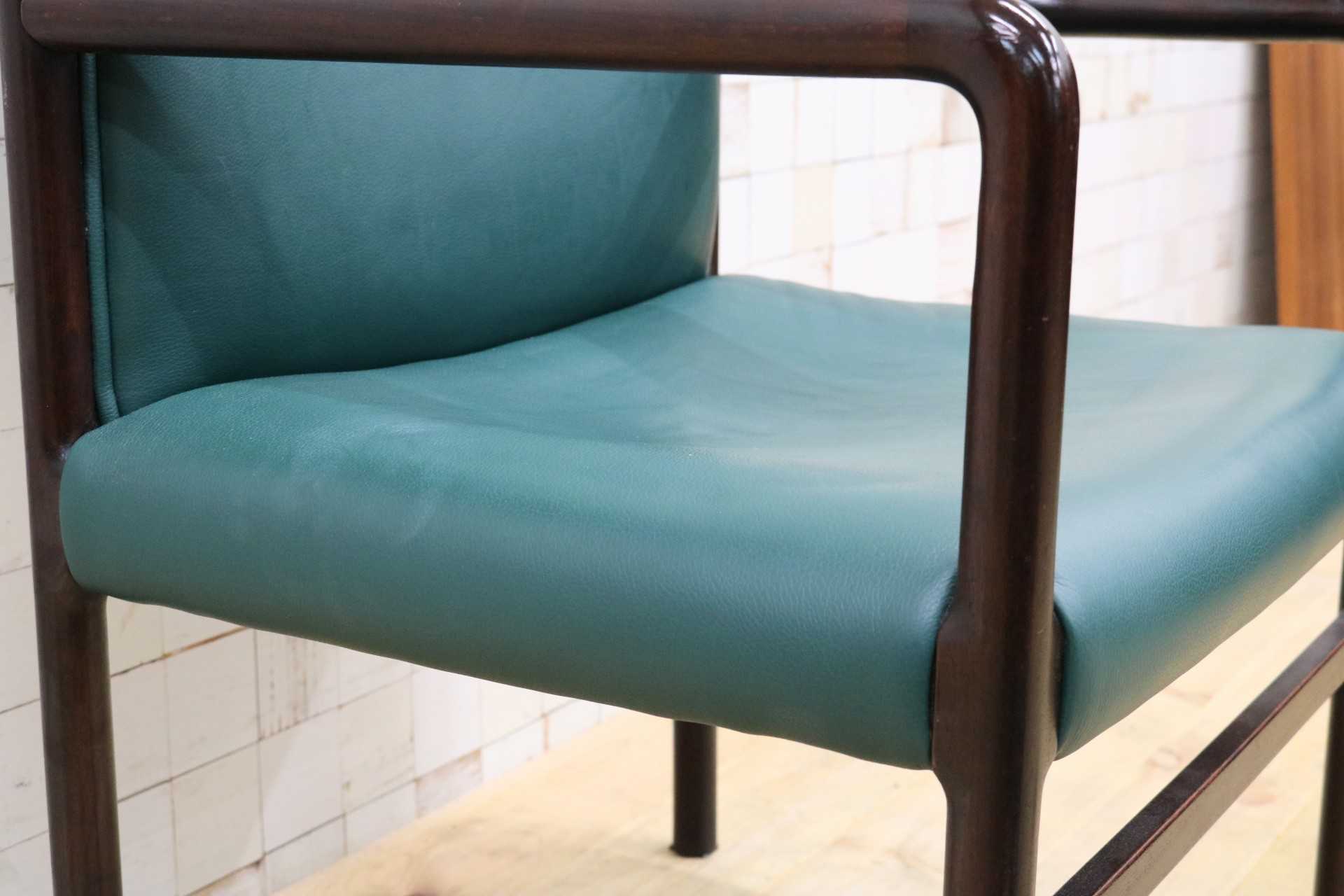 GMHH473F○CONDE HOUSE / カンディハウス インテリアセンター クイーン アームチェア ダイニングチェア レザー 北海道旭川 ビンテージ