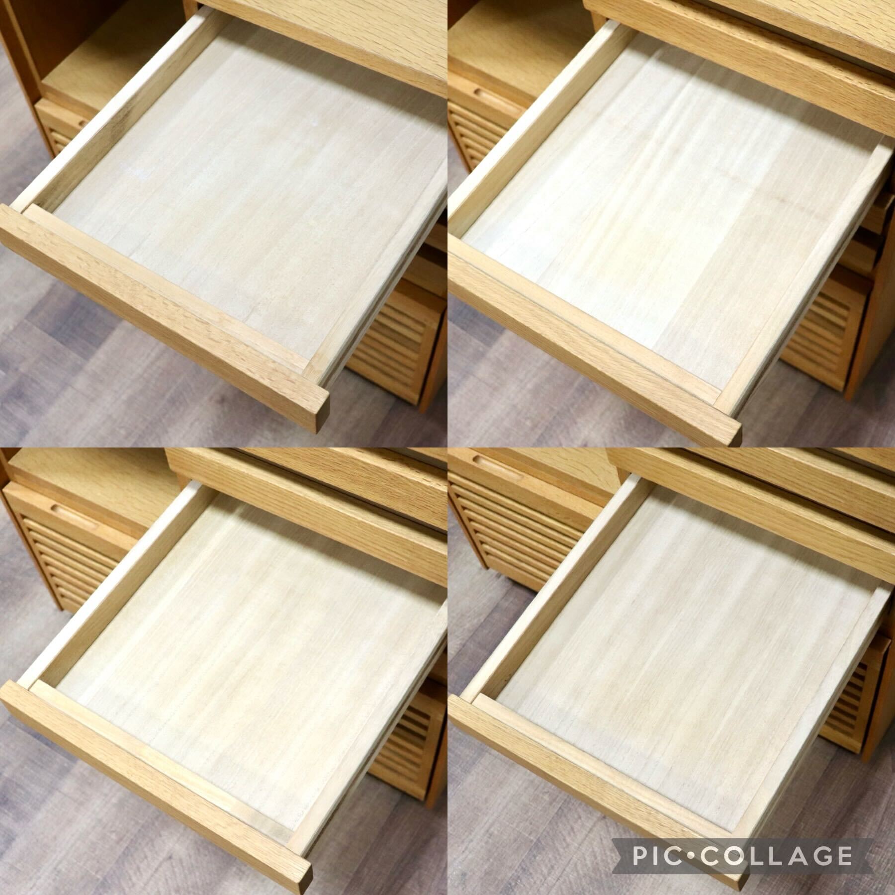 GMGH280A○北欧スタイル キャビネット TVボード AVボード サイドキャビネット 飾り棚 収納家具 オーク材 ルーバー ナチュラル モダン