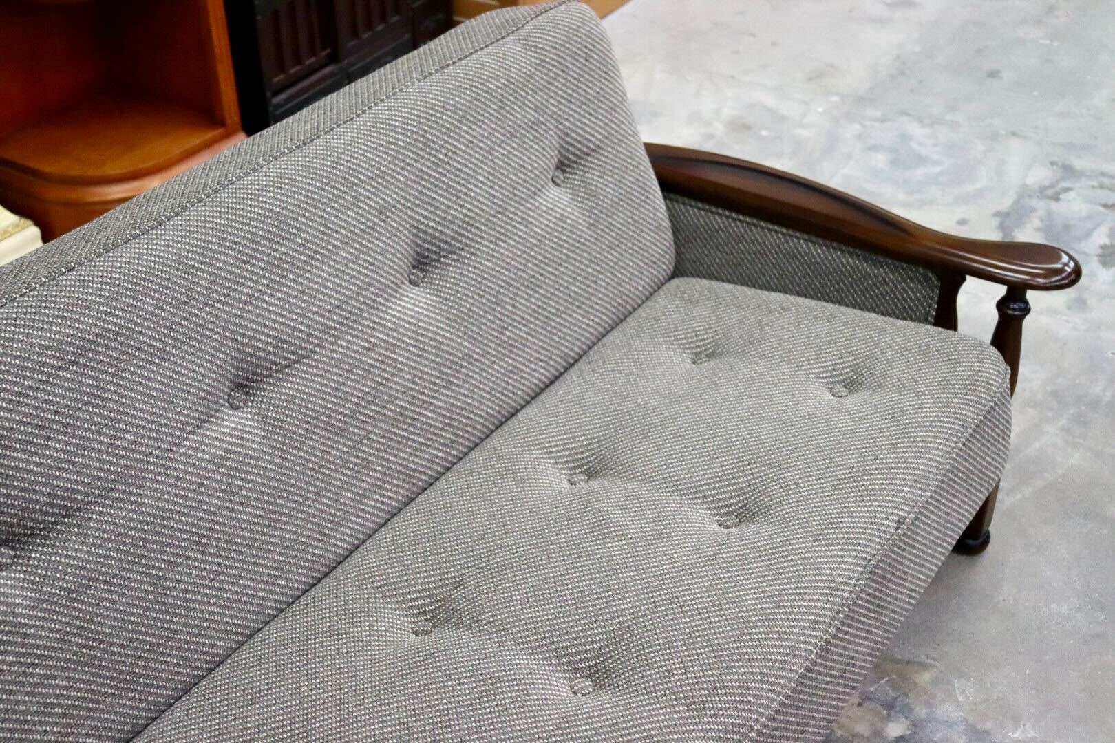 GMIK735○karimoku / カリモク コロニアル YC6053 ソファベッド 3人掛けソファ トリプルソファ ファブリック 国産家具 定価約20.6万