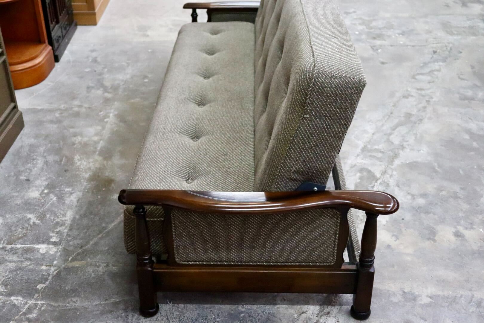 GMIK735○karimoku / カリモク コロニアル YC6053 ソファベッド 3人掛けソファ トリプルソファ ファブリック 国産家具 定価約20.6万