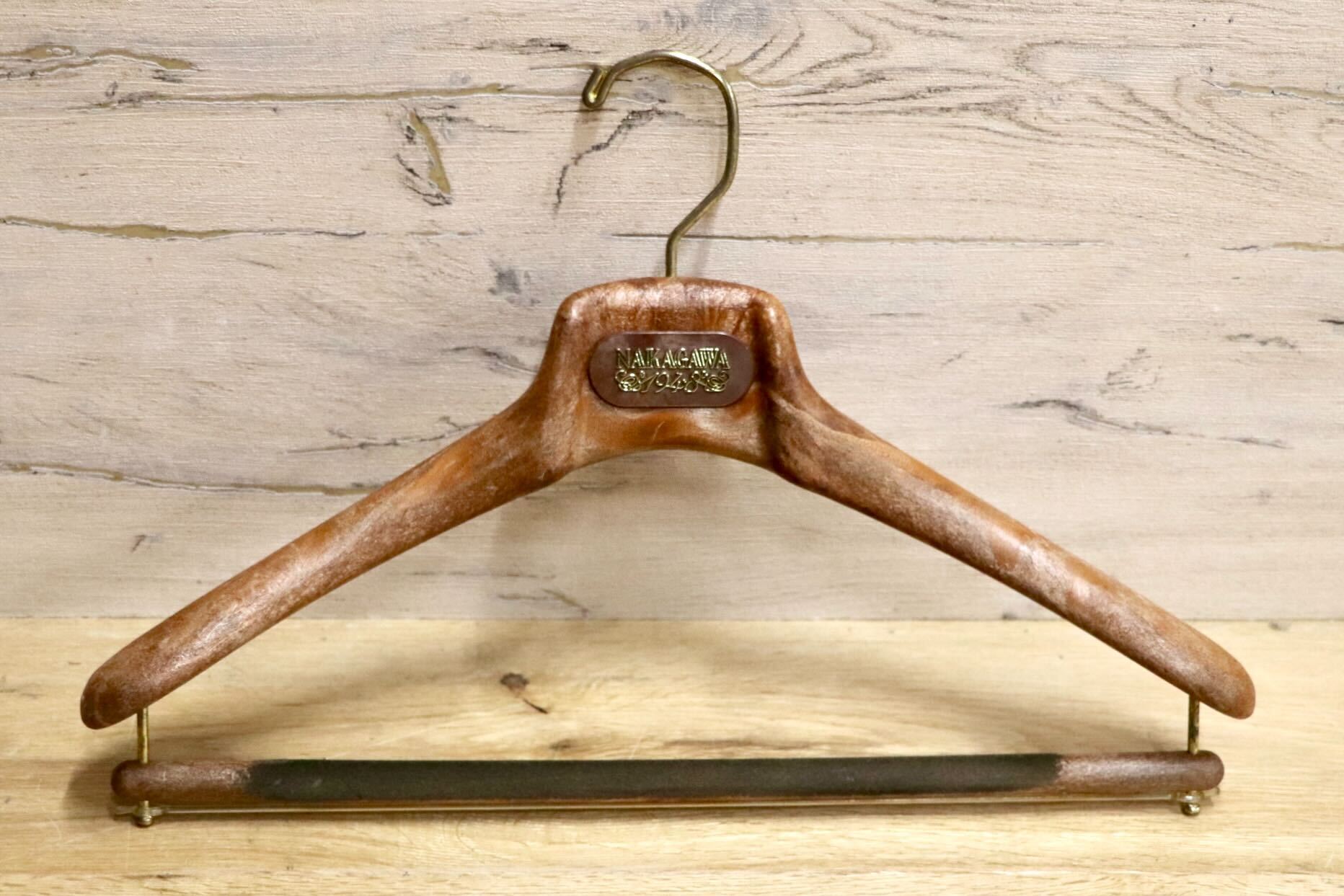 GMHK504E○MAINETTI / マイネッティ サルトリアーレハンガー 3本セット スーツハンガー パンツハンガー イタリア 西洋 アンティーク 雑貨