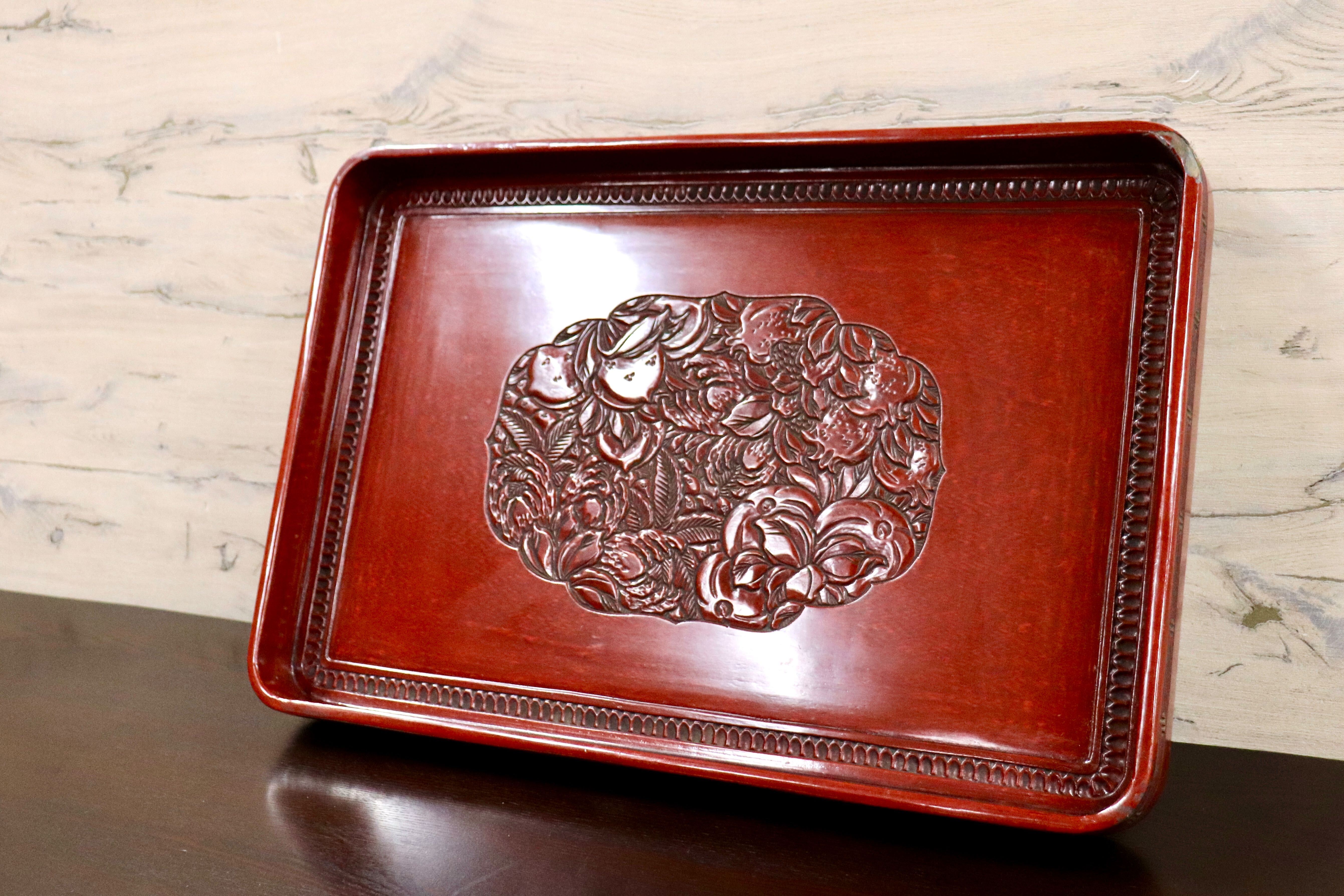 GMHS461○お盆 和盆 角盆 長方盆 四方盆 木彫り 花器 盆栽 飾り台 和室 古民家 アンティーク