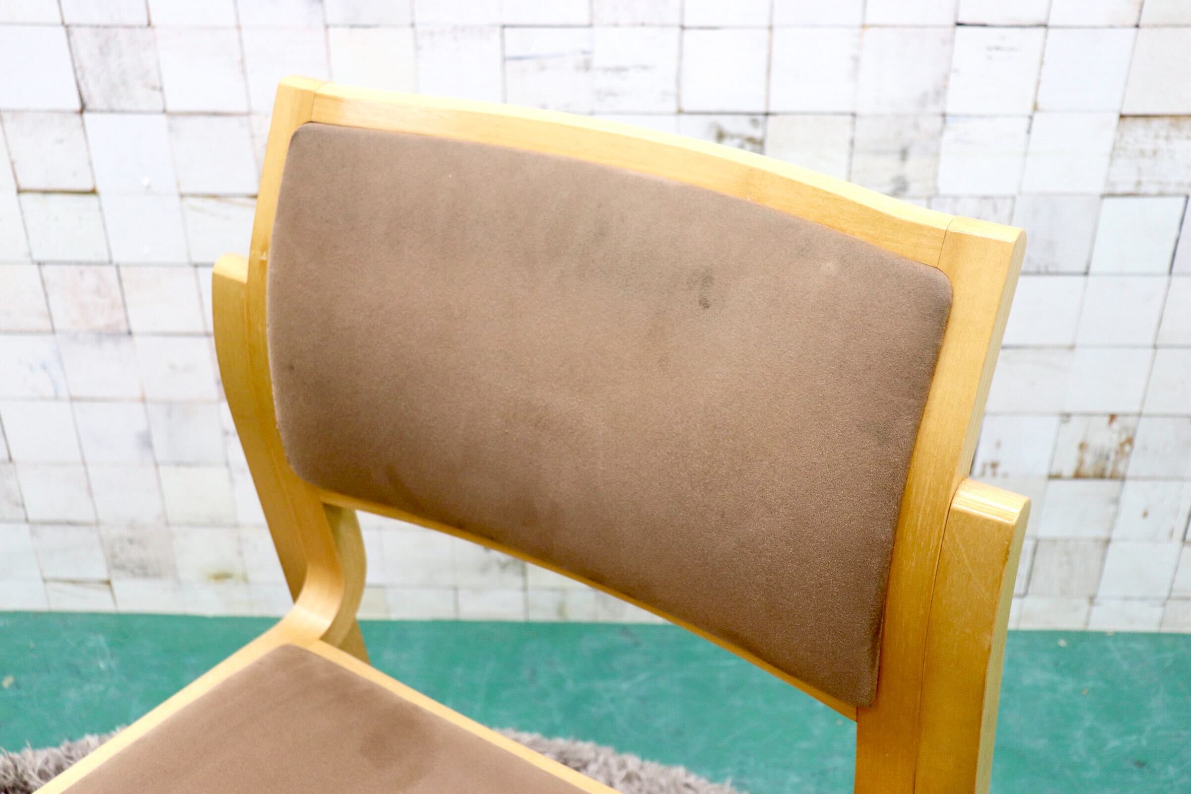 GMGS23A○arflex / アルフレックス NU アームレスチェア ダイニングチェア 椅子 川上元美 ファブリック イタリア モダン 定価約11万