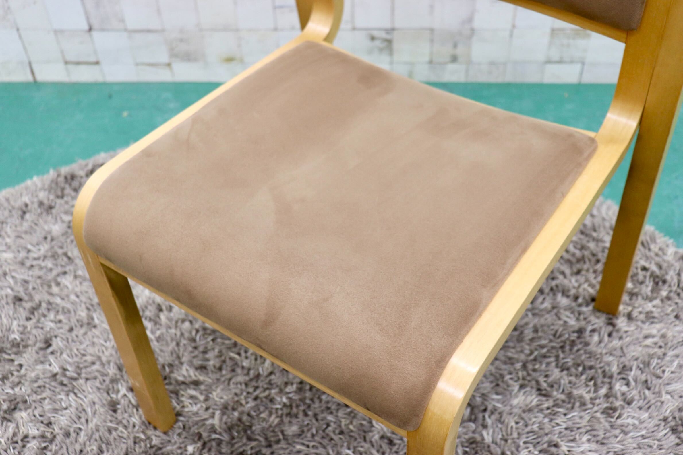 GMGS23A○arflex / アルフレックス NU アームレスチェア ダイニングチェア 椅子 川上元美 ファブリック イタリア モダン 定価約11万