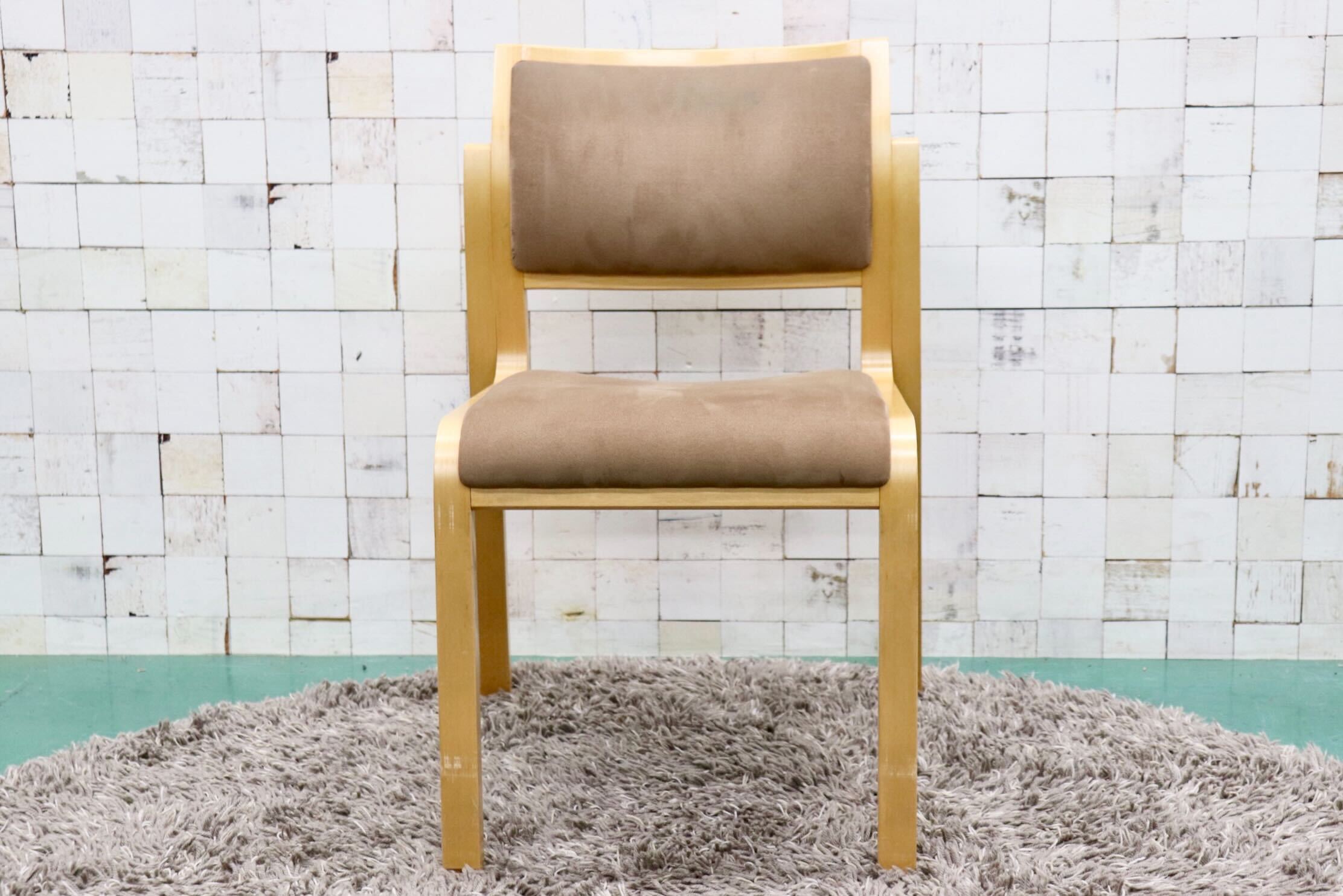 GMGS23A○arflex / アルフレックス NU アームレスチェア ダイニングチェア 椅子 川上元美 ファブリック イタリア モダン 定価約11万