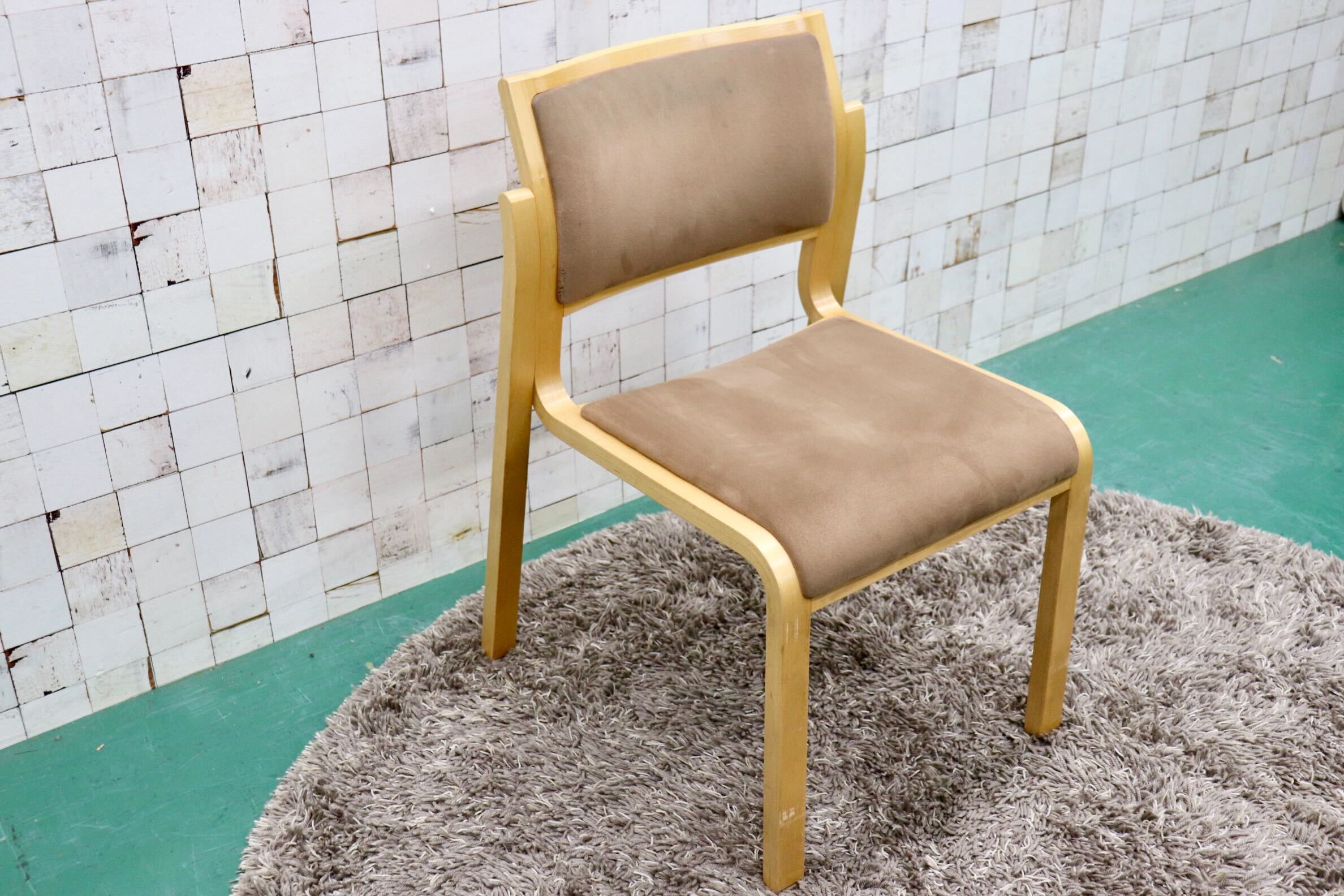 GMGS23A○arflex / アルフレックス NU アームレスチェア ダイニングチェア 椅子 川上元美 ファブリック イタリア モダン 定価約11万