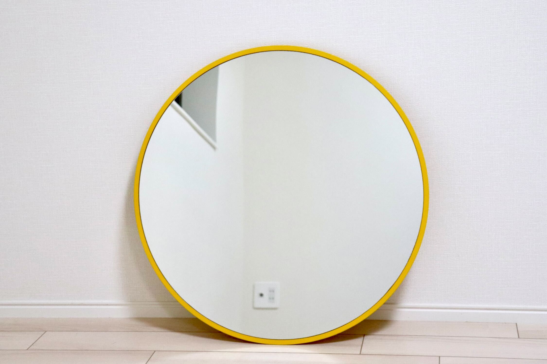 GMIH415G○SENNOKI / センノキ ロンダシリーズ ウォールミラー 壁掛けミラー 丸型 イエロー 鏡 姿見 ミラー