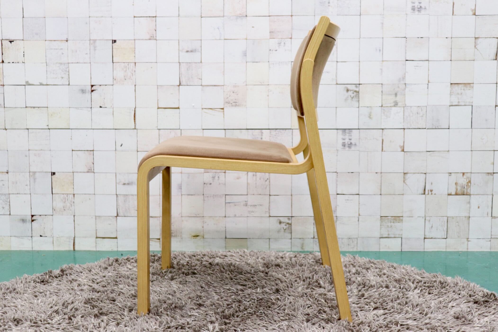 GMGS23A○arflex / アルフレックス NU アームレスチェア ダイニングチェア 椅子 川上元美 ファブリック イタリア モダン 定価約11万