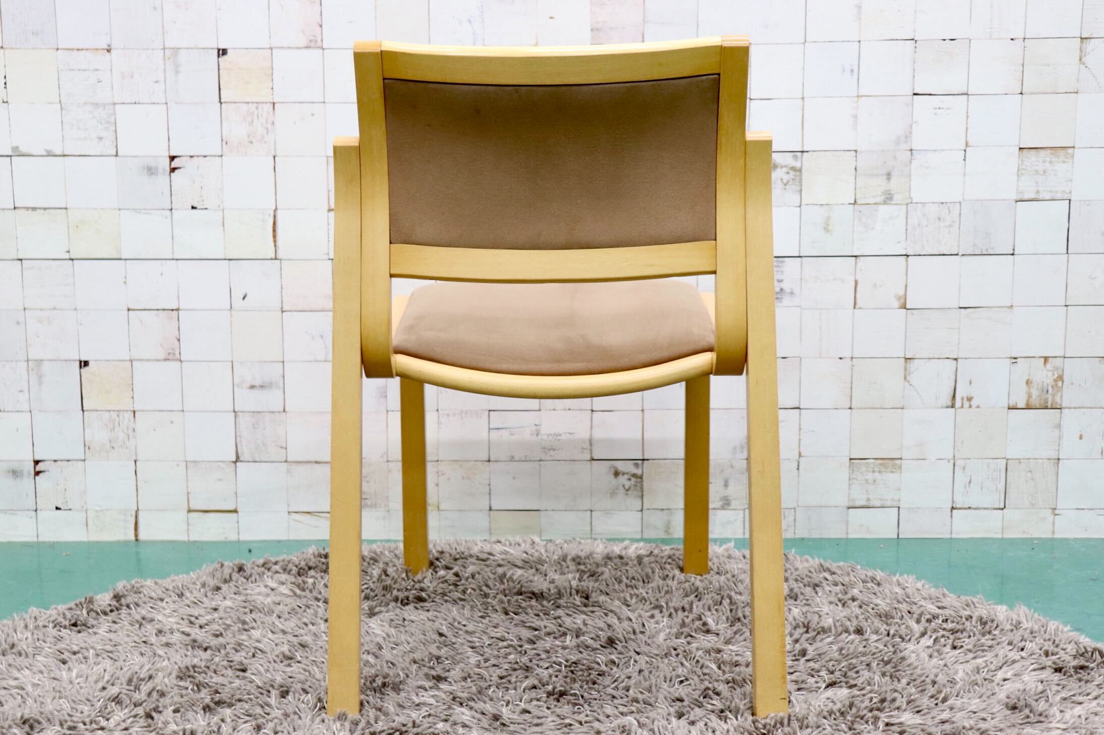 GMGS23A○arflex / アルフレックス NU アームレスチェア ダイニングチェア 椅子 川上元美 ファブリック イタリア モダン 定価約11万