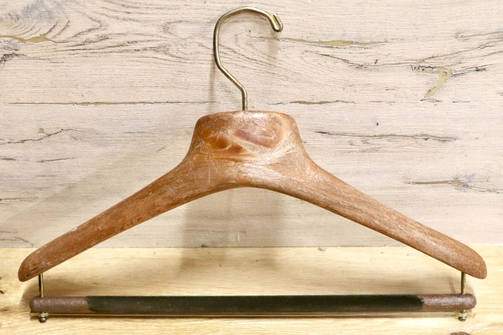 GMHK504G○MAINETTI / マイネッティ サルトリアーレハンガー 3本セット スーツハンガー パンツハンガー イタリア 西洋 アンティーク 雑貨