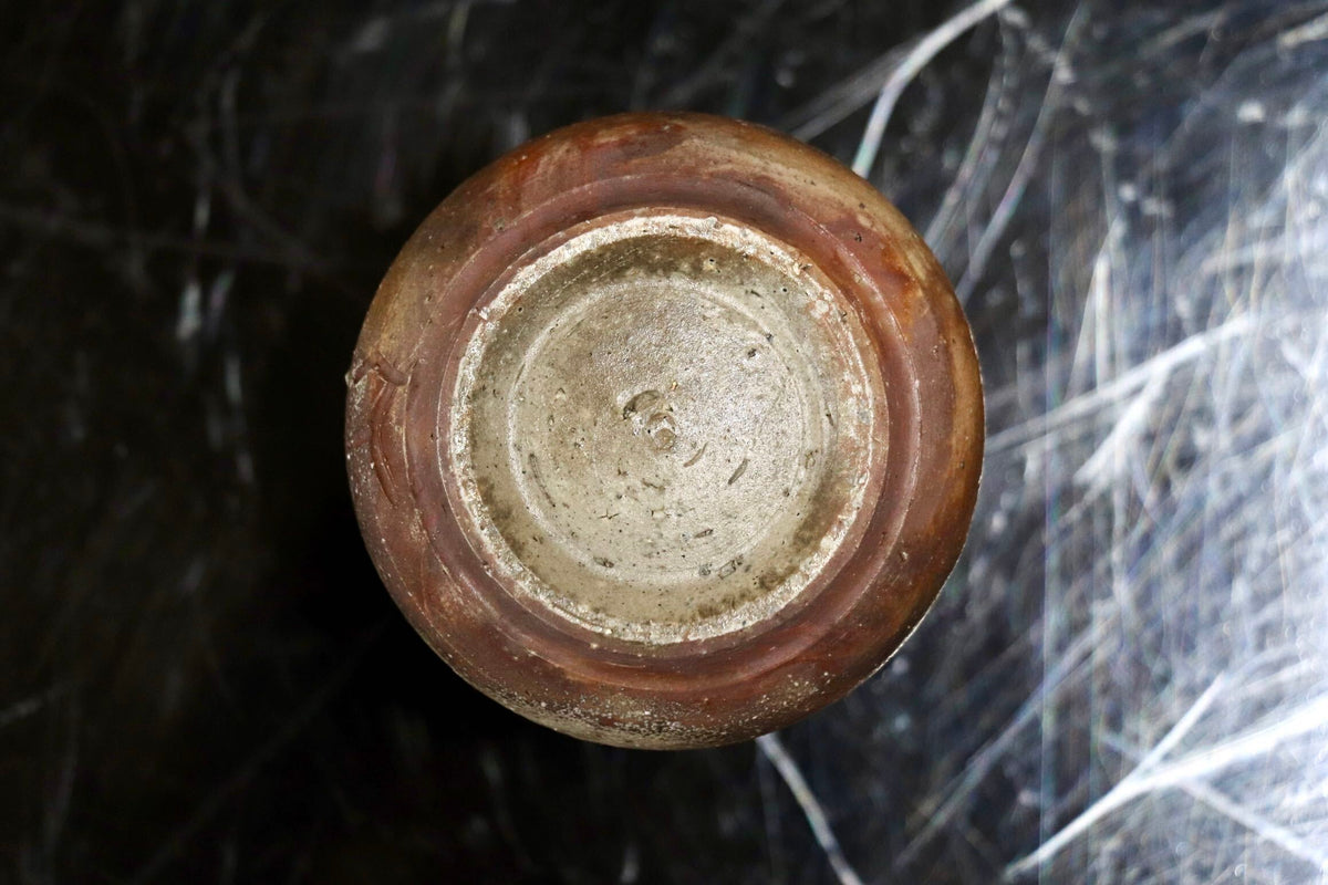 GMJH332AX◯備前焼 湯呑 組湯呑 夫婦湯呑 筒茶碗 窯変 胡麻 和食器 陶器 在銘 共箱 和モダン 伝統工芸 2客セット