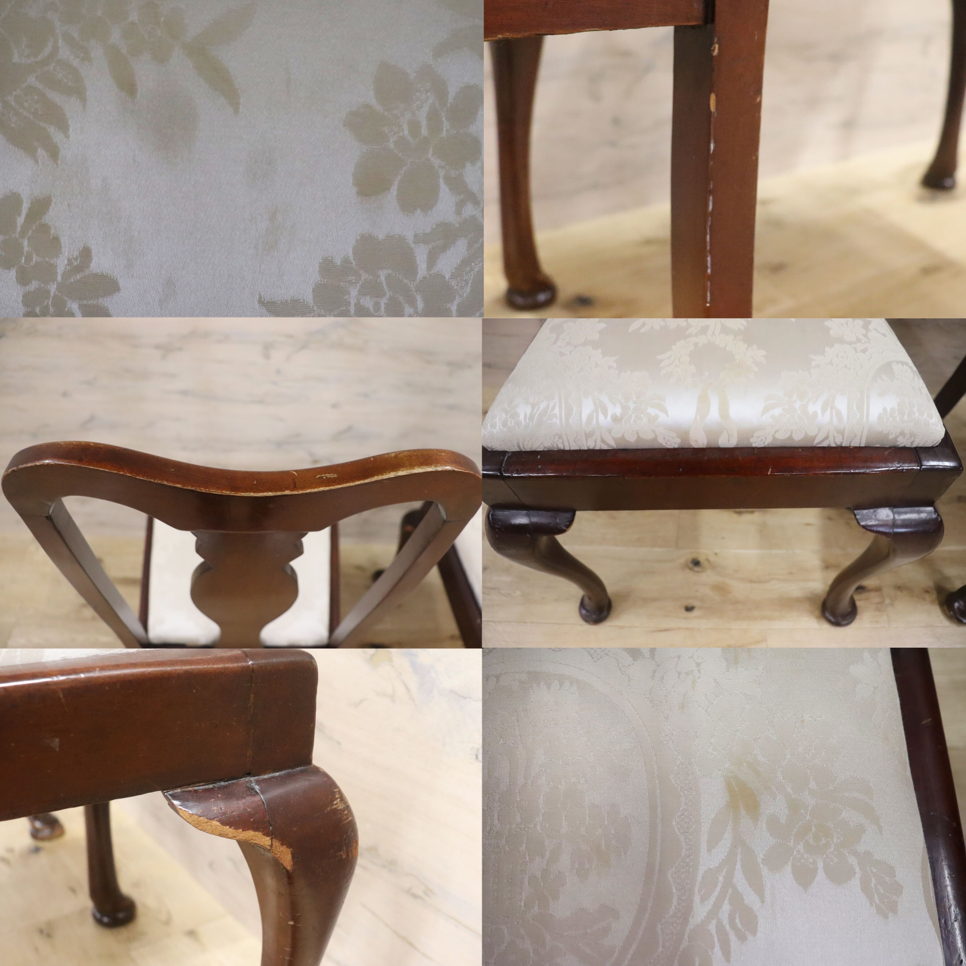 GMGK131A○Lloyd's Antiques / ロイズ・アンティークス ダイニングチェア 椅子 2脚セット クイーンアンチェア クラシック イギリス