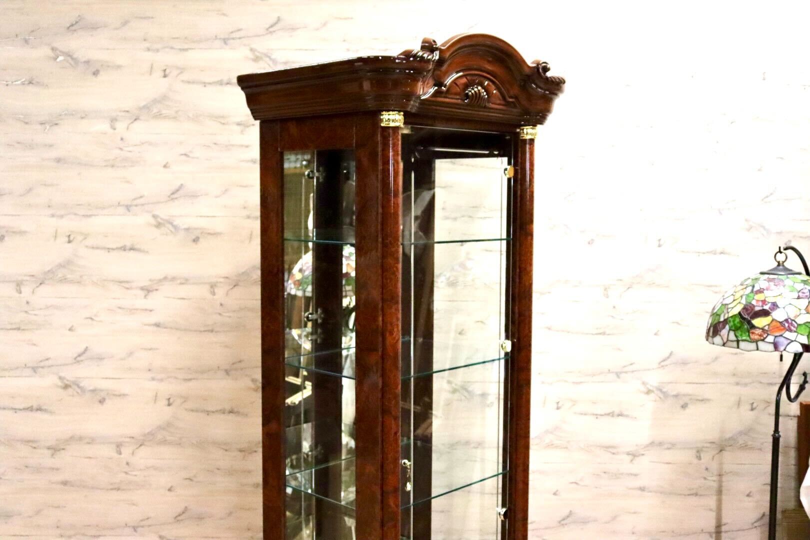 GMHN35○Saltarelli Mobili / サルタレッリモビリ フローレンス カップボード キュリオケース 飾り棚 輸入家具 定価約19.2万