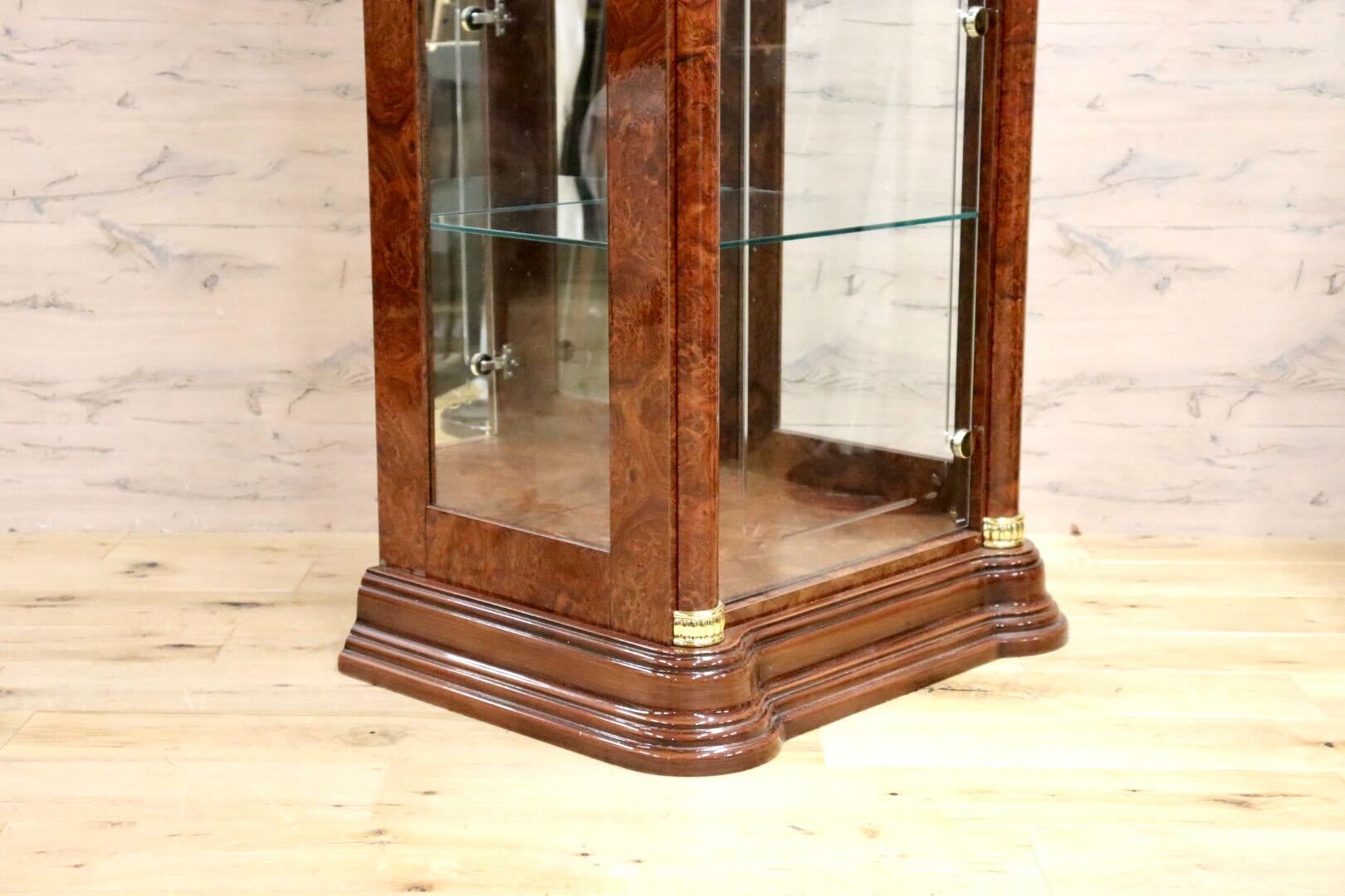 GMHN35○Saltarelli Mobili / サルタレッリモビリ フローレンス カップボード キュリオケース 飾り棚 輸入家具 定価約19.2万