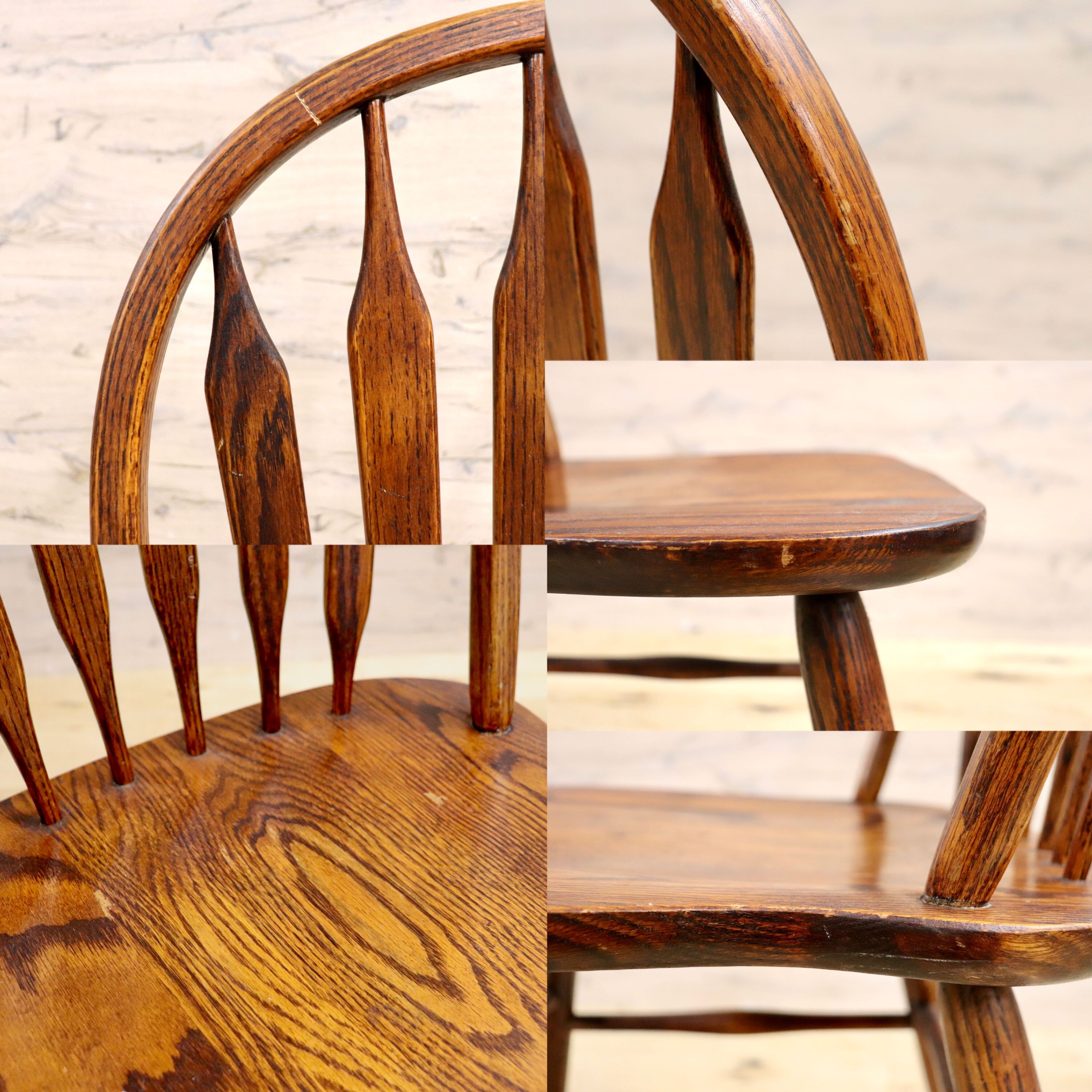 GMHH477B○shin lee / シンリー ダイニングチェア 椅子 ウィンザーチェア ボウバックチェア ヴィンテージ アンティーク レッドオーク 無垢