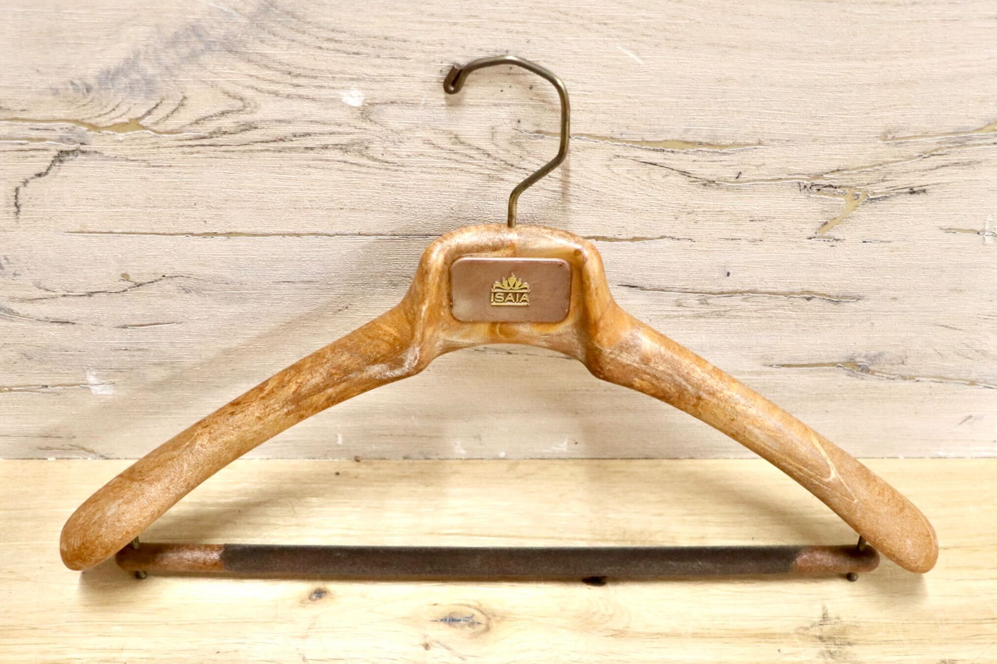 GMHK504K○MAINETTI / マイネッティ サルトリアーレハンガー 3本セット スーツハンガー パンツハンガー イタリア 西洋 アンティーク 雑貨