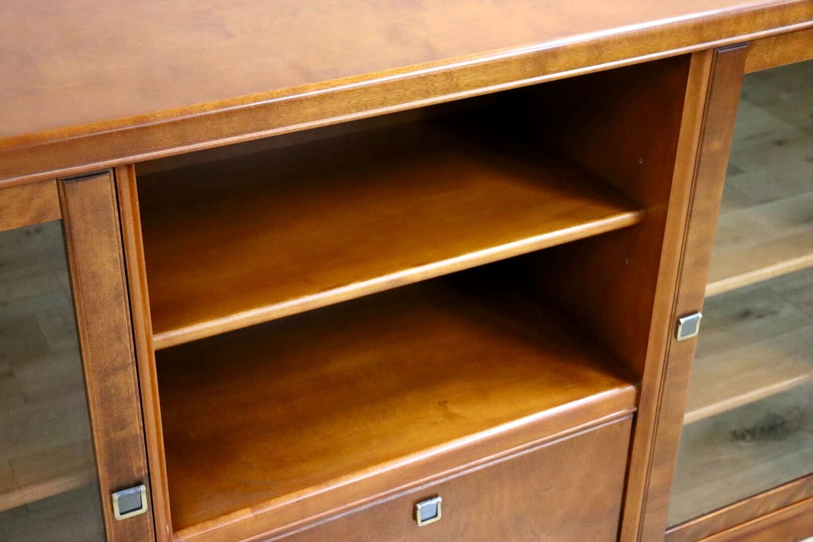 GMFH443○モリシゲ / MORISHIGE チアルズ サイドボード リビングボード キャビネット 飾り棚 収納家具 最高級 モダン 国産 約30万 展示品