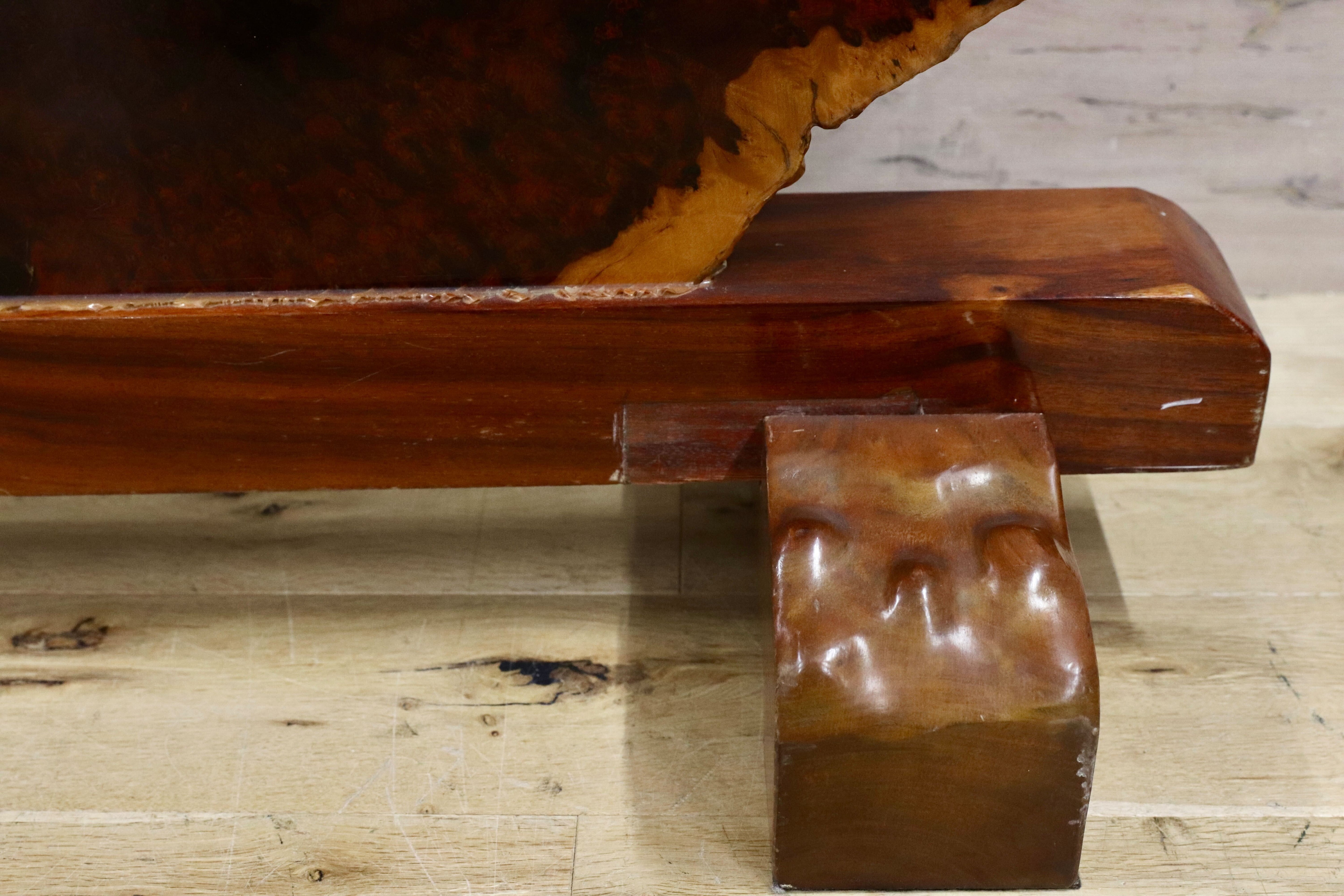 GMHS75○花梨 一枚板 衝立 置物 玉杢 自然木 仕切り板 オブジェ 和家具 和モダン 稀少 最高級