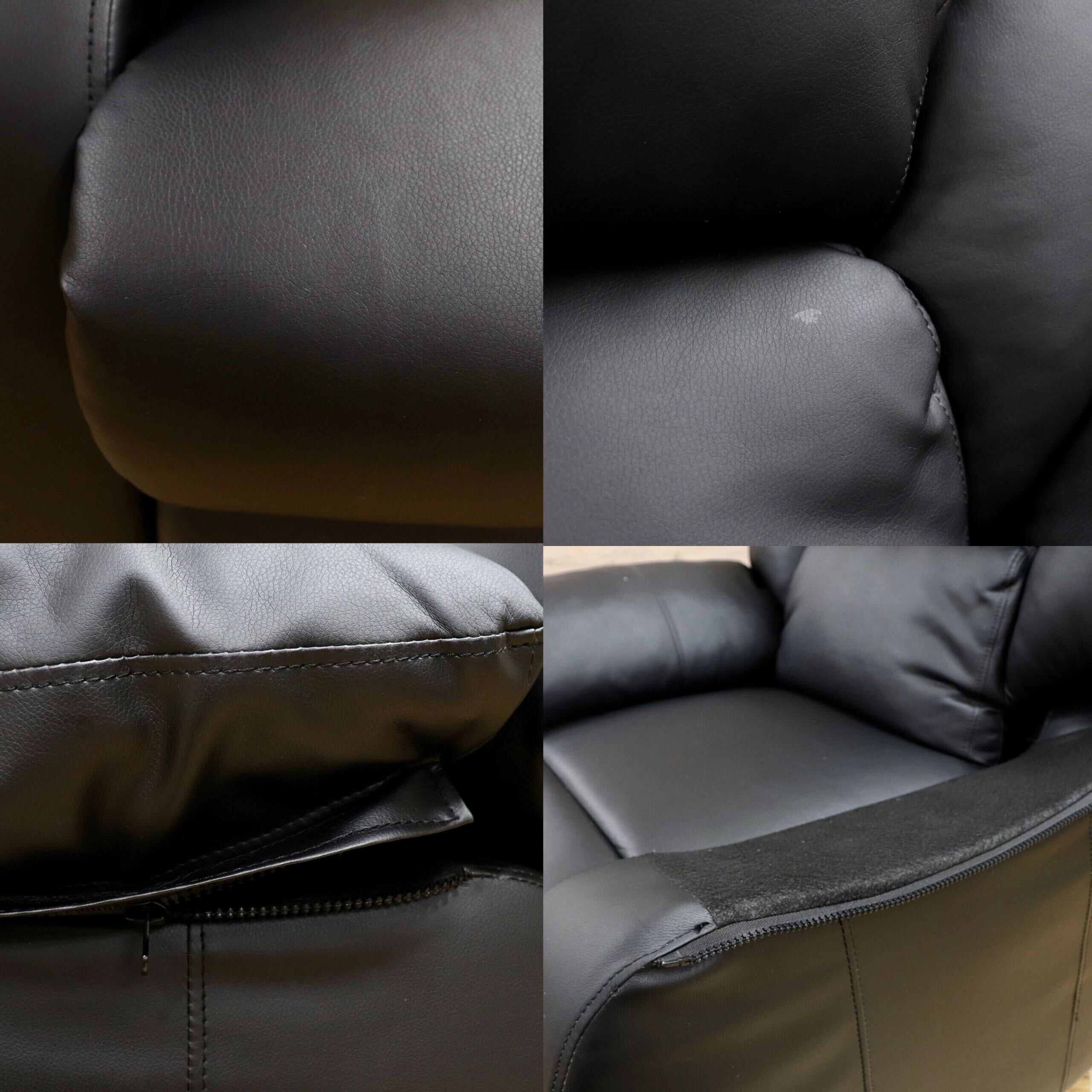 GMHK97○リクライニングチェア リクライニングソファ シングルソファ パーソナルチェア ブラック PUレザー