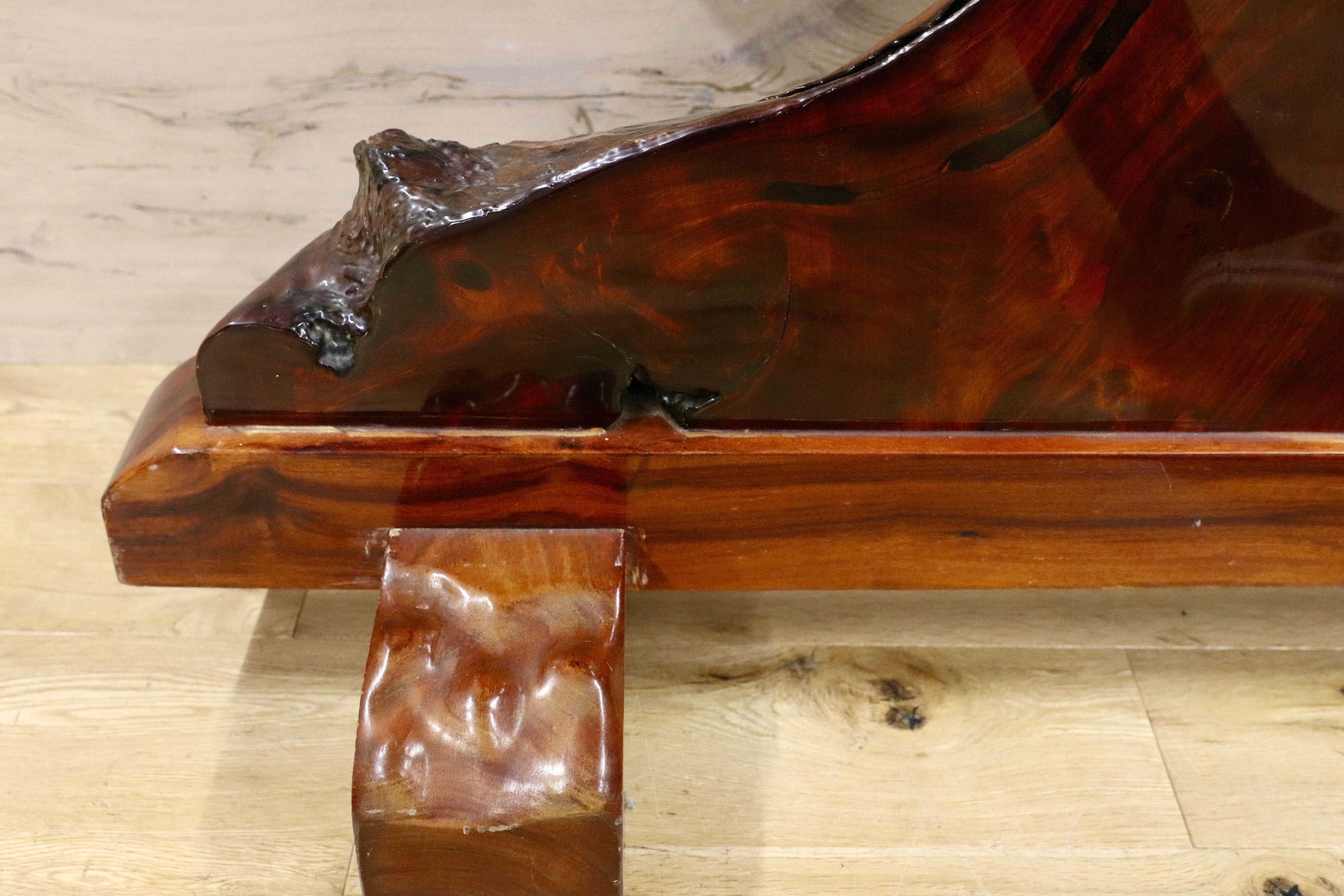 GMHS75○花梨 一枚板 衝立 置物 玉杢 自然木 仕切り板 オブジェ 和家具 和モダン 稀少 最高級