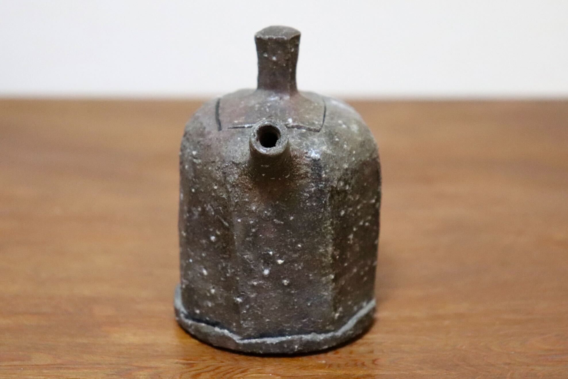 GMIO508A◯市野悟窯 丹波焼 醤油さし やきしめ 陶器 市野哲次 伝統工芸 丹波篠山 未使用