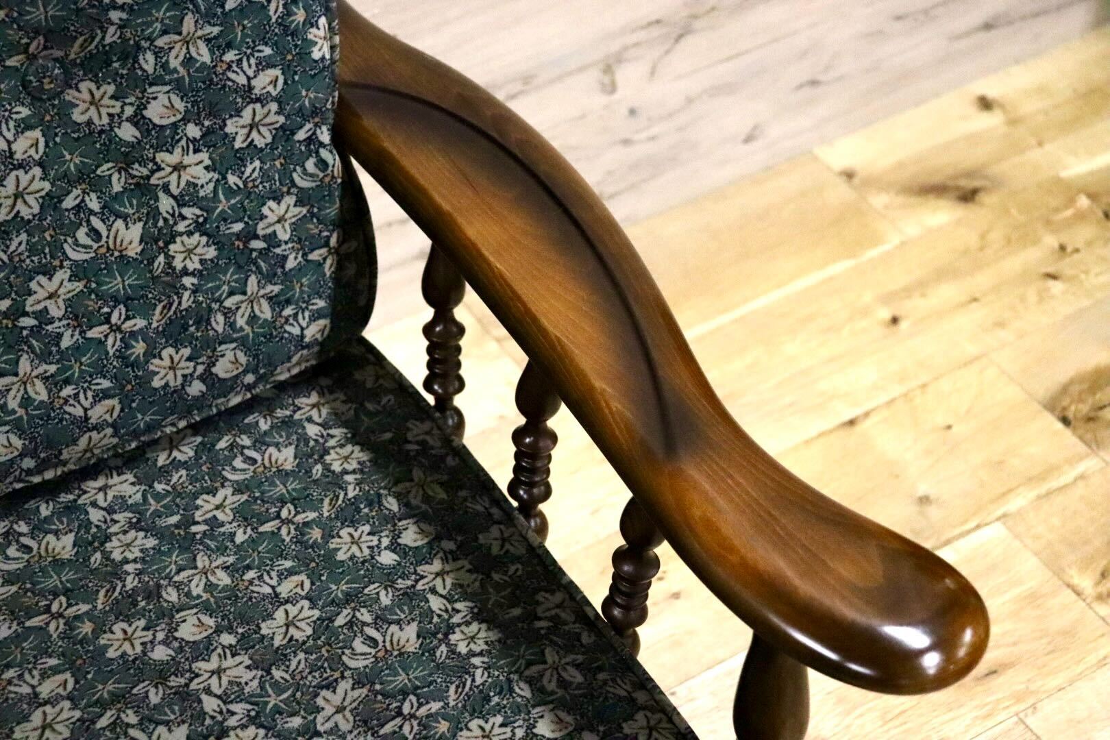 GMIK770A○karimoku / カリモク コロニアル 1人掛けソファ シングルソファ アームチェア ファブリック カントリー 花柄 椅子 国産家具