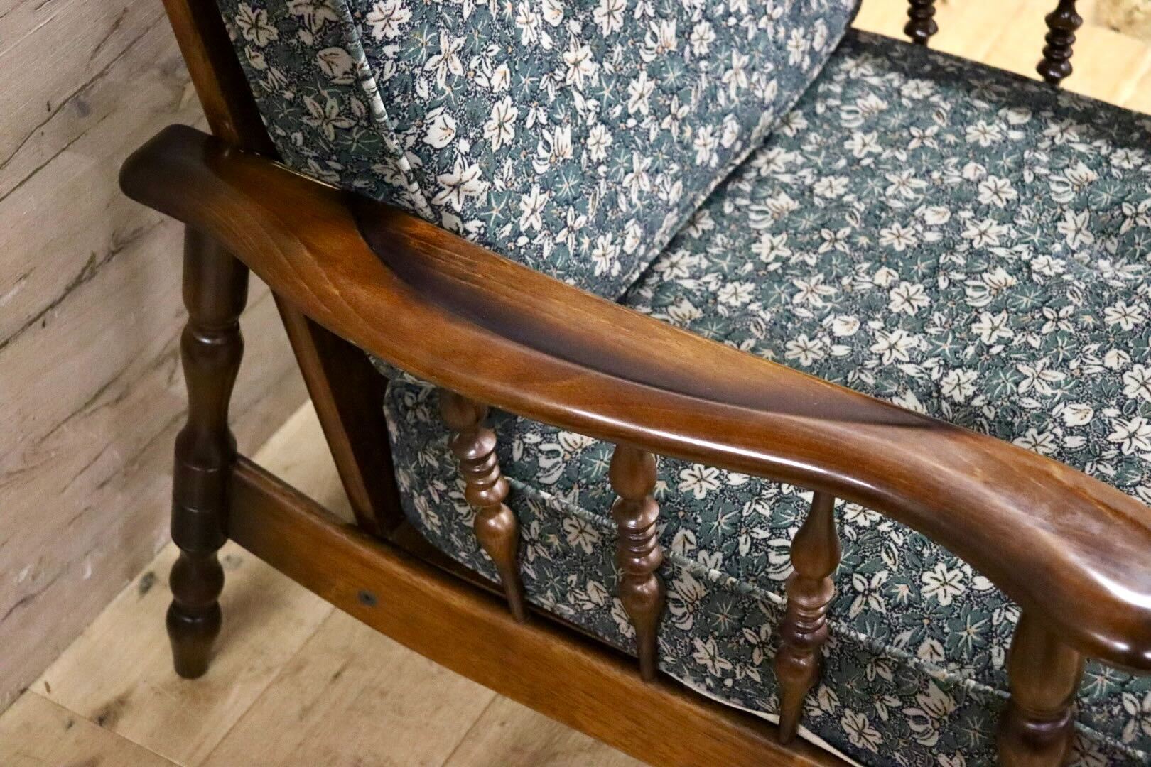 GMIK770A○karimoku / カリモク コロニアル 1人掛けソファ シングルソファ アームチェア ファブリック カントリー 花柄 椅子 国産家具