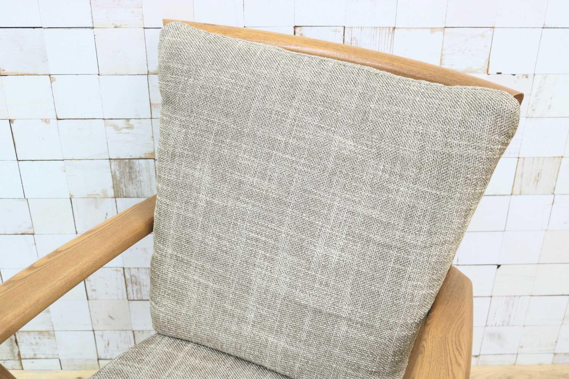 GMJK99A○NAGANO INTERIOR / ナガノインテリア 回転椅子 回転チェア ダイニングチェア アームチェア ファブリック 北欧スタイル ナチュラル