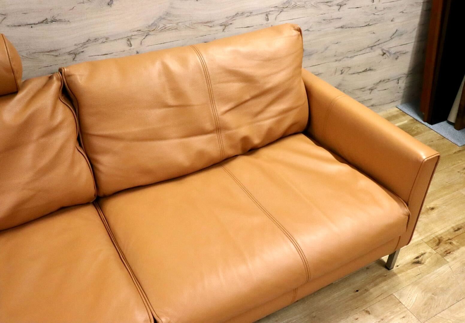 GMFK810○eilersen / アイラーセン STREAMLINE SOFA ストリームラインソファ 3人掛けソファ ACTUS 総革 定価約80万 美品