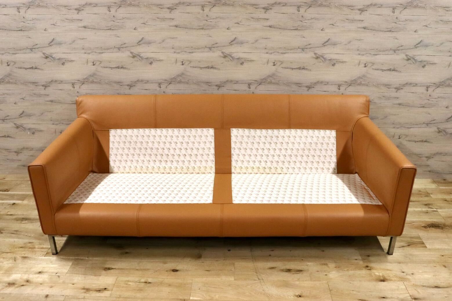 GMFK810○eilersen / アイラーセン STREAMLINE SOFA ストリームラインソファ 3人掛けソファ ACTUS 総革 定価約80万 美品