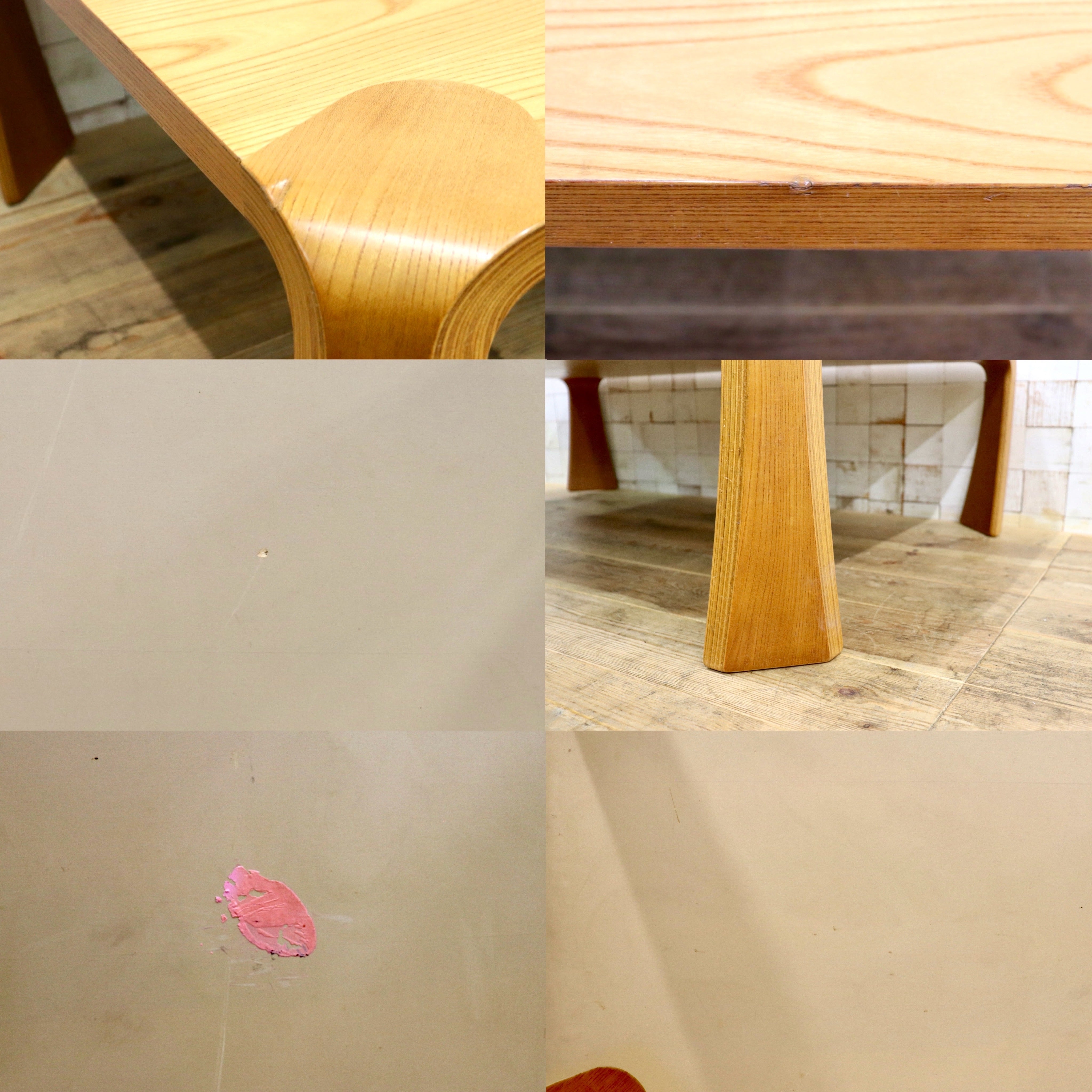 GMJK313C○天童木工 / Tendo 座卓 センターテーブル ローテーブル リビングテーブル プライウッド 軽量 乾三郎 欅 和家具 ナチュラル