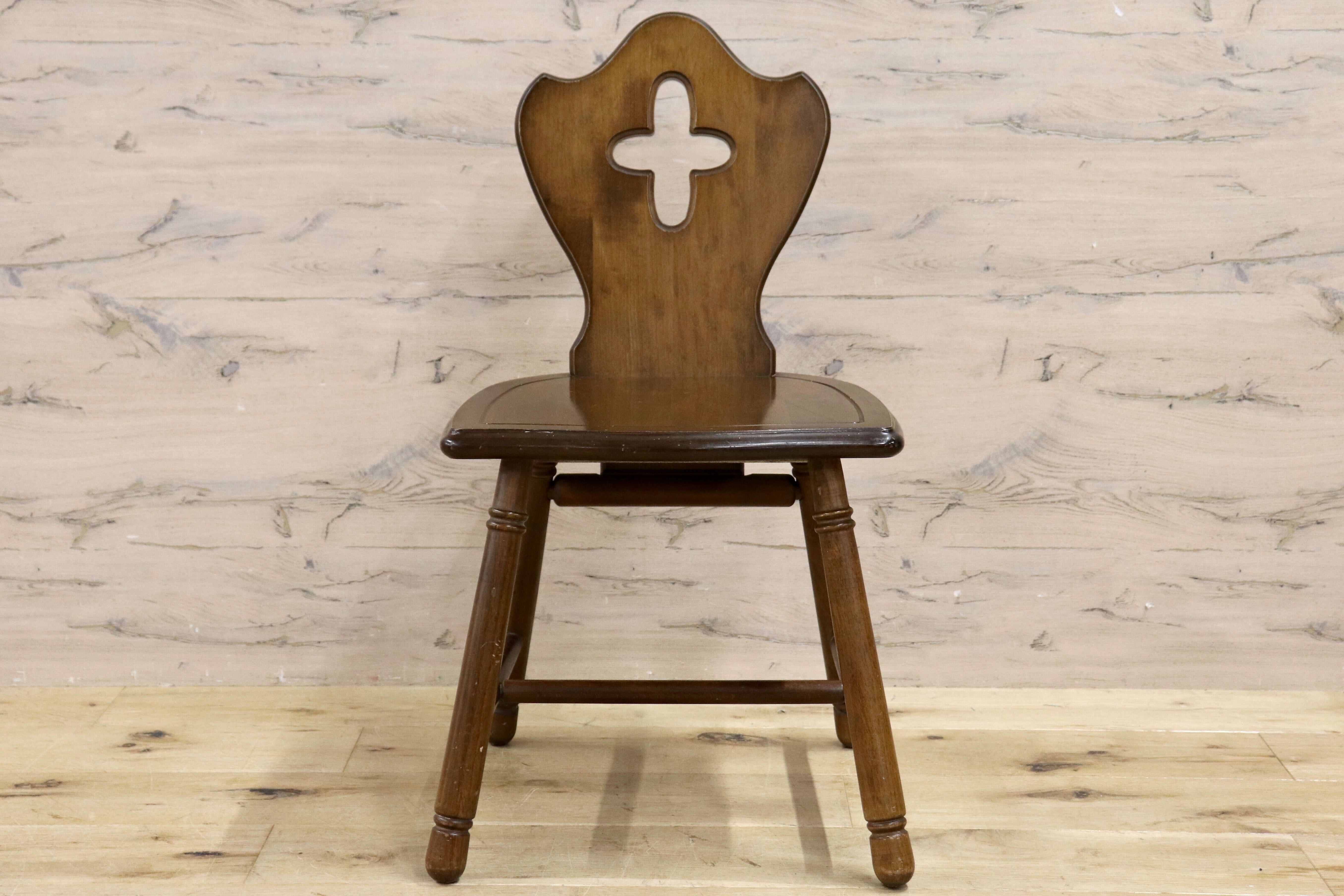 GMHS392○四国工芸 森のサーカス ウッドチェア 椅子 スツール 小椅子 腰かけ アンティーク ヴィンテージ レトロ カントリー 木製