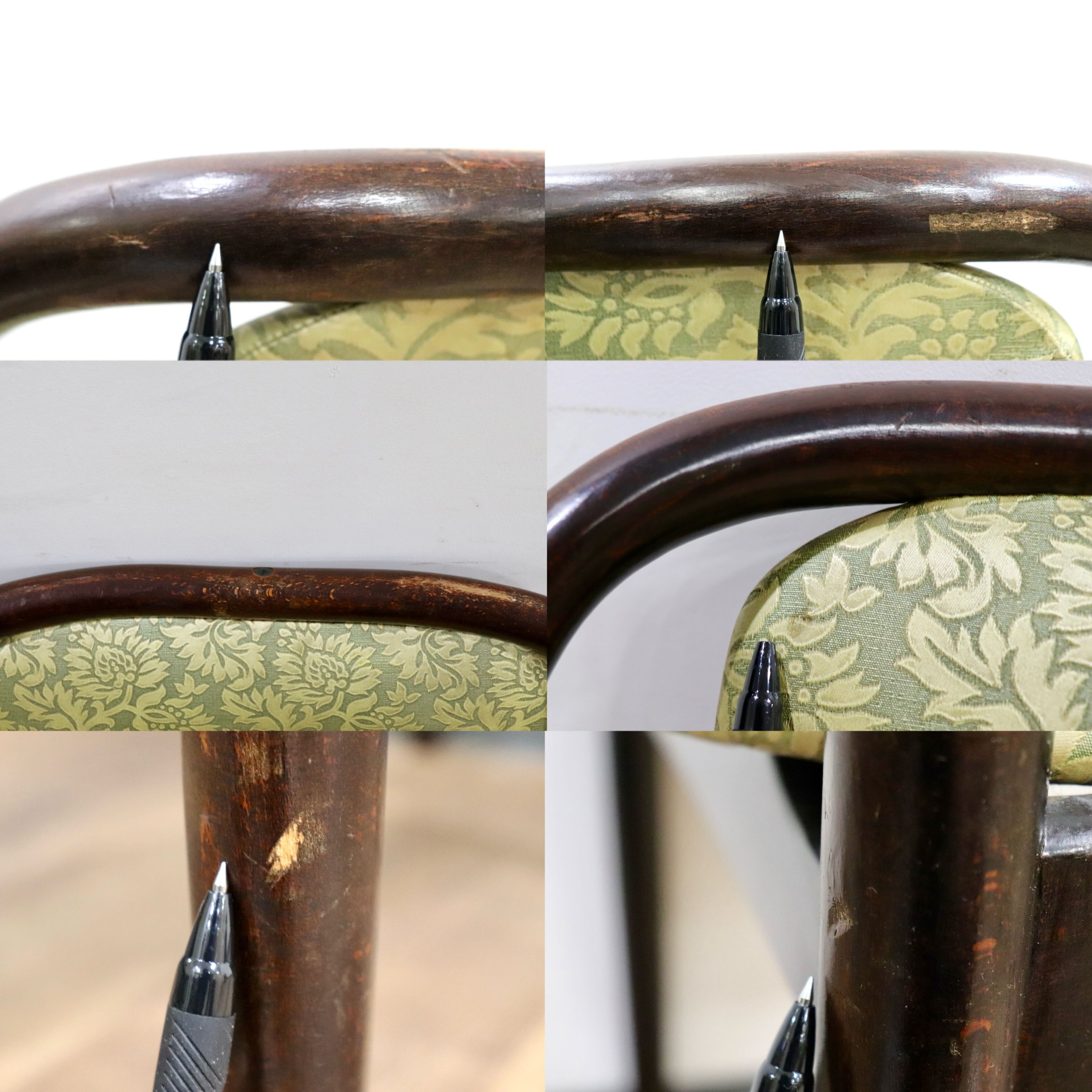 GMHH502A○飛騨産業 / HIDA キツツキ アームレスチェア ダイニングチェア 食卓椅子 椅子 合皮 レトロ アンティーク 花柄 和モダン