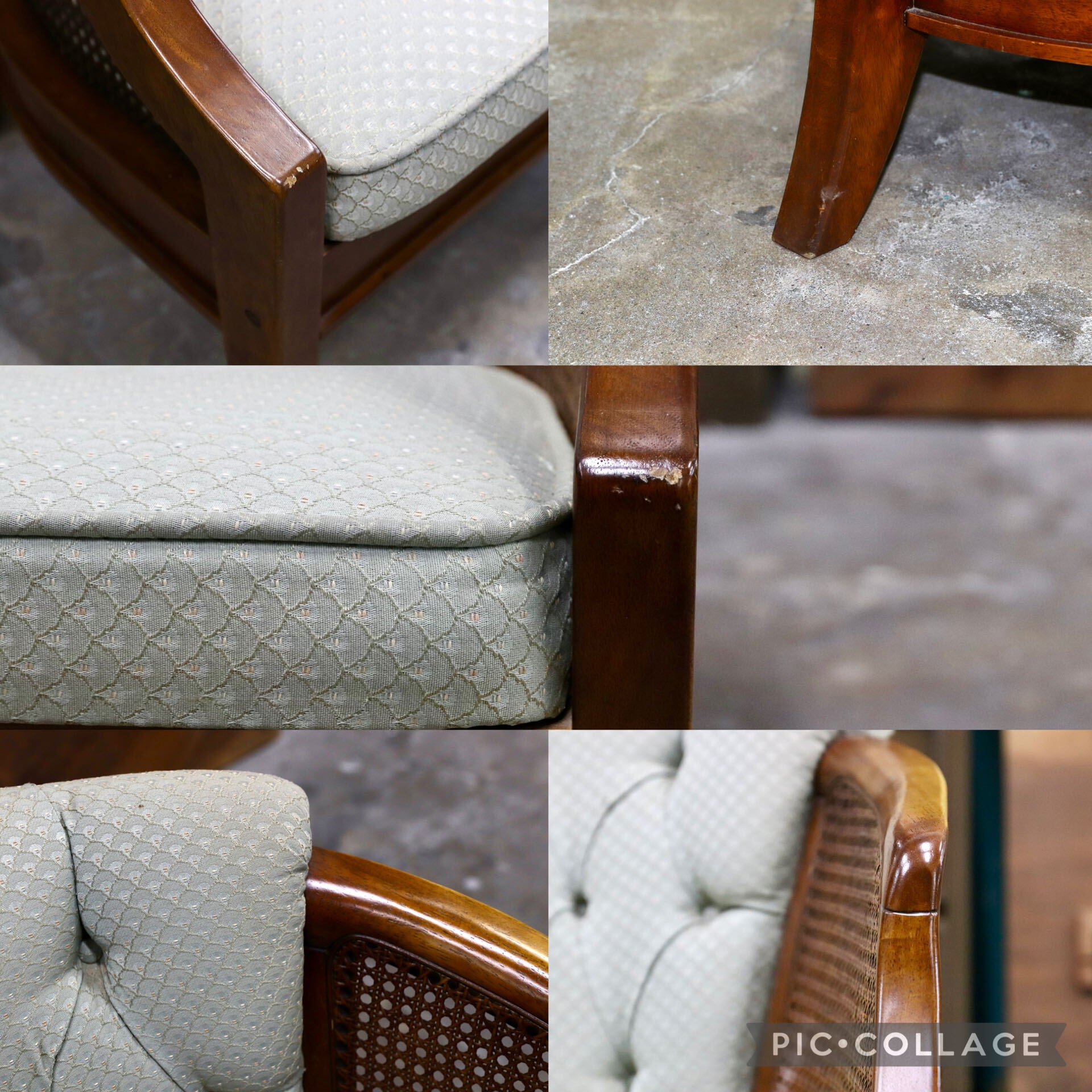 GMJS250A○三越家具 Brugge / ブルージュ COUNTRY HOUSE カントリーハウス ヴィンテージ シングルソファ ラタン 英国カントリー 稀少
