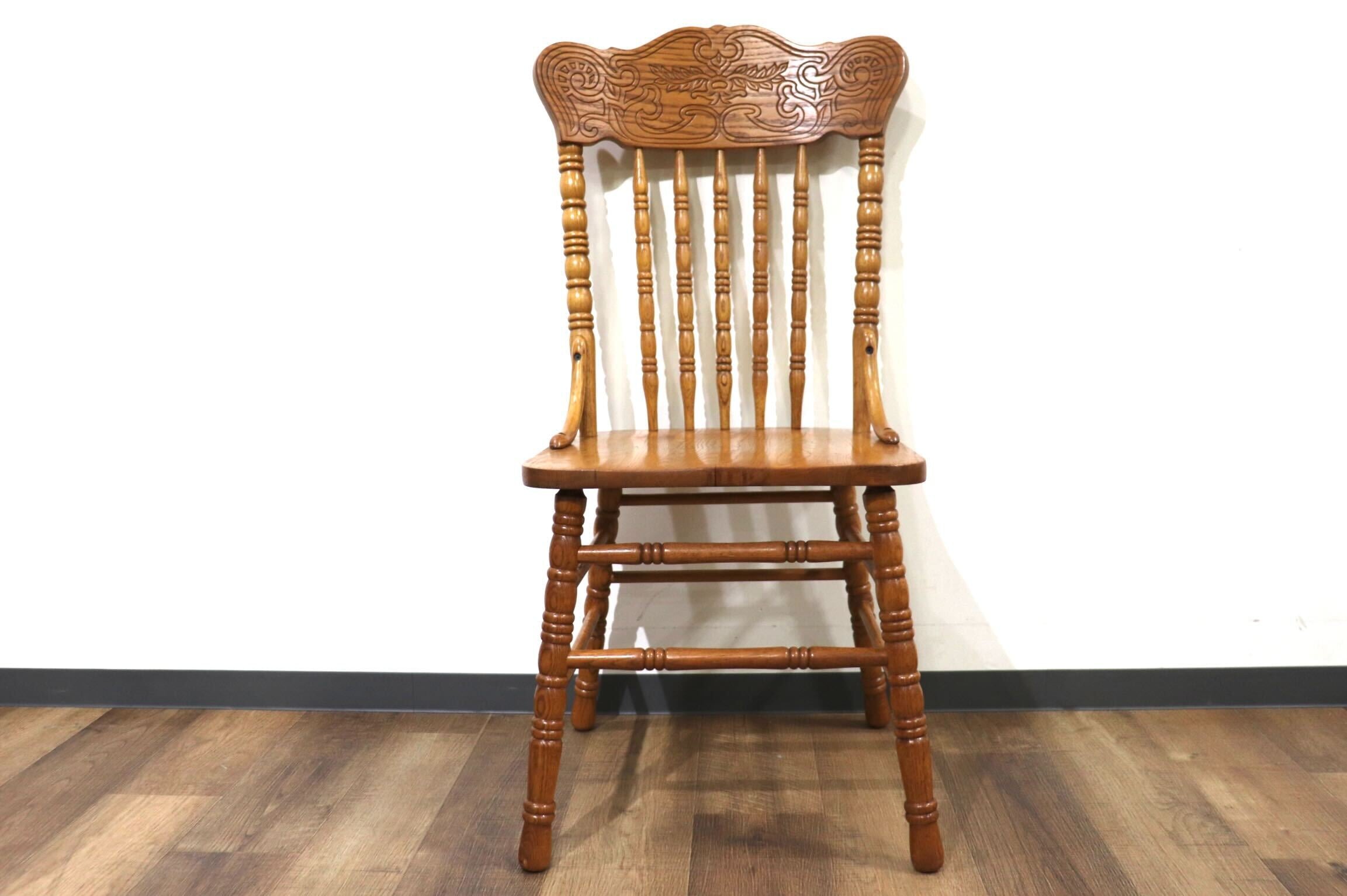 GMHH344C○Shin Lee / シンリー ダイニングチェア 食卓椅子 ハイバック オーク材 彫刻 カントリーアンティーク IDC大塚家具