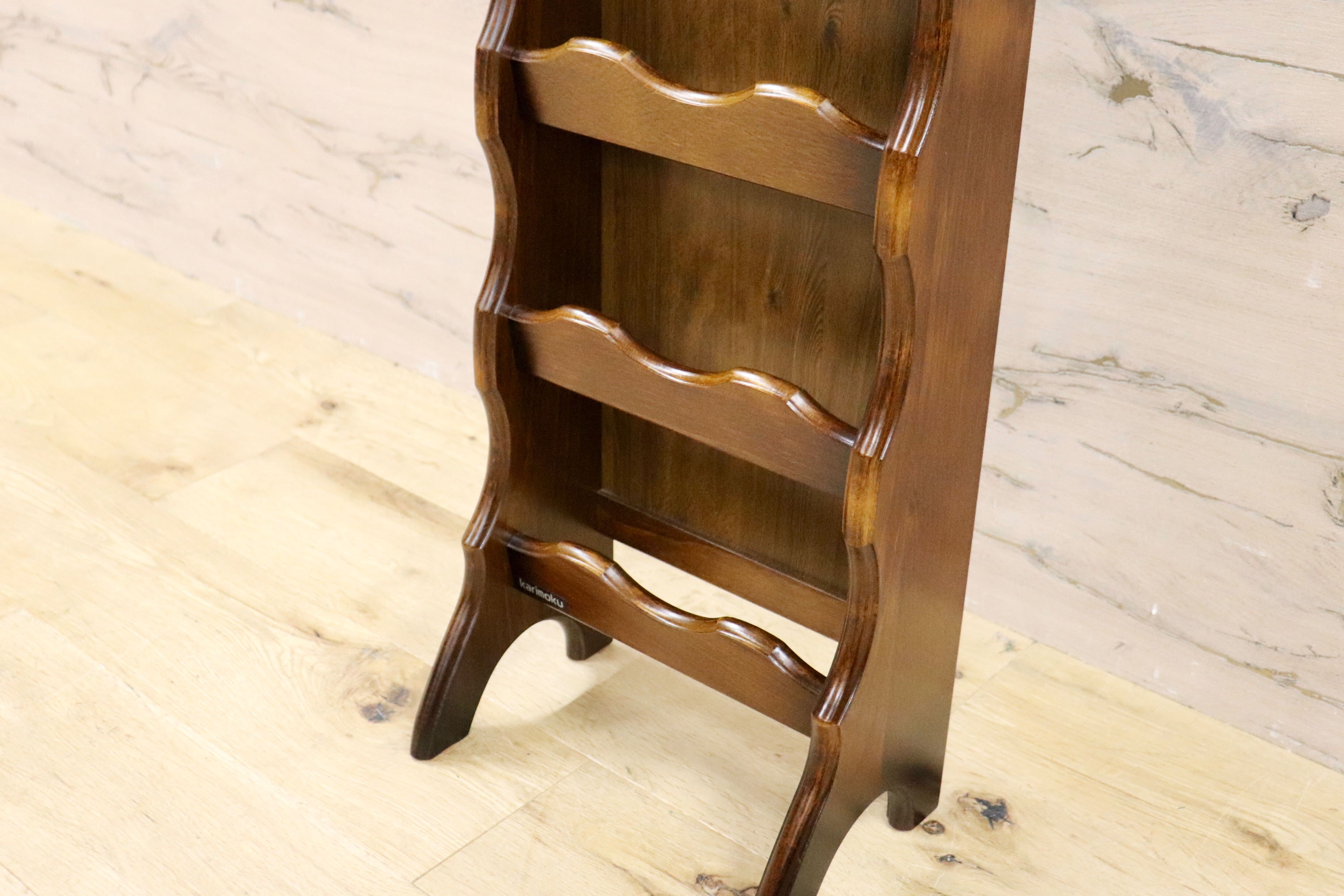 GMHS149○karimoku / カリモク スリッパラック 靴収納 玄関収納 5段 ナチュラル レトロ 木製 国産家具 美品