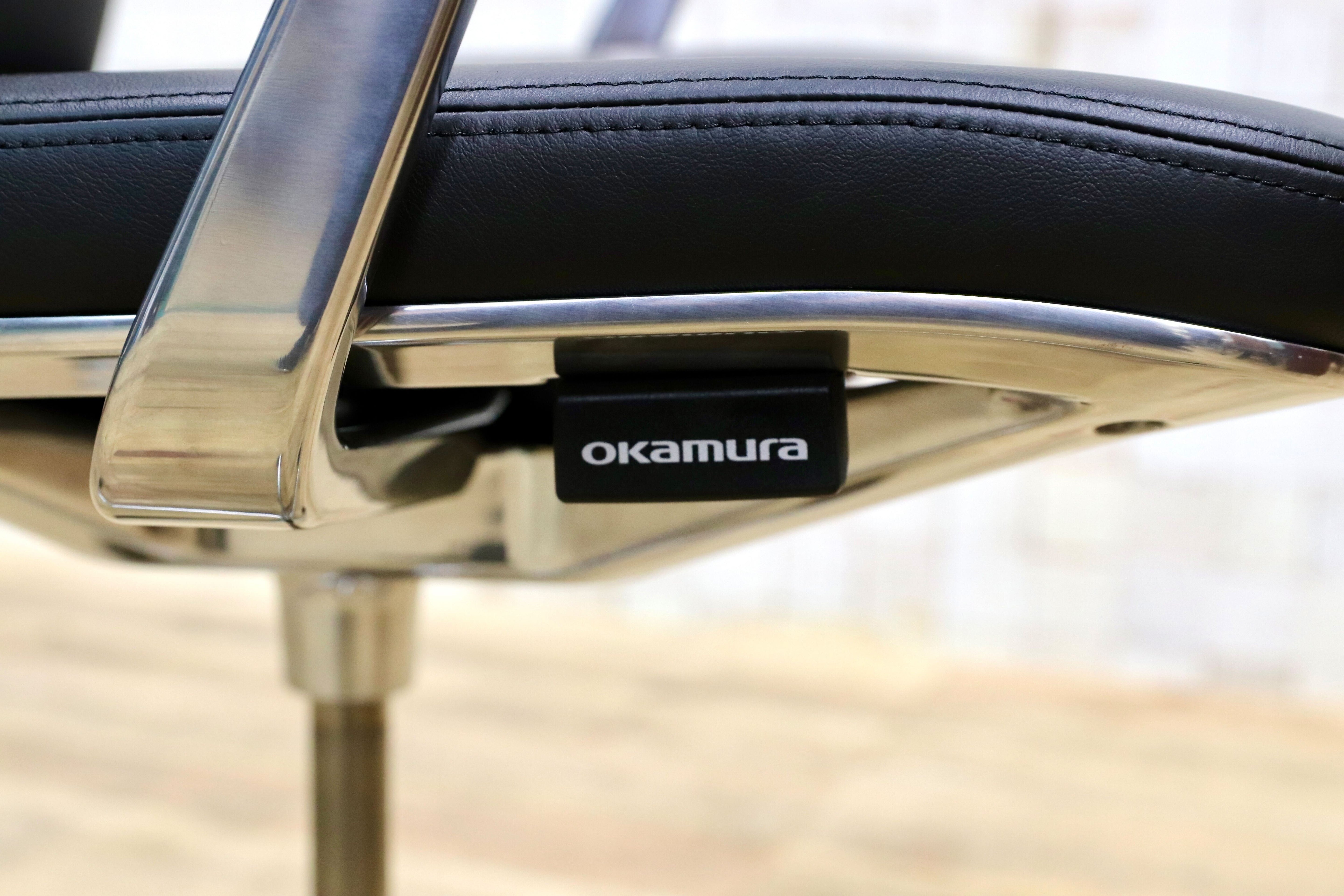 GMIK678C○okamura / オカムラ CRAFTIE クラフティー デスクチェア オフィスチェア アームチェア 本革 ウォールナット 定価約38万 展示品