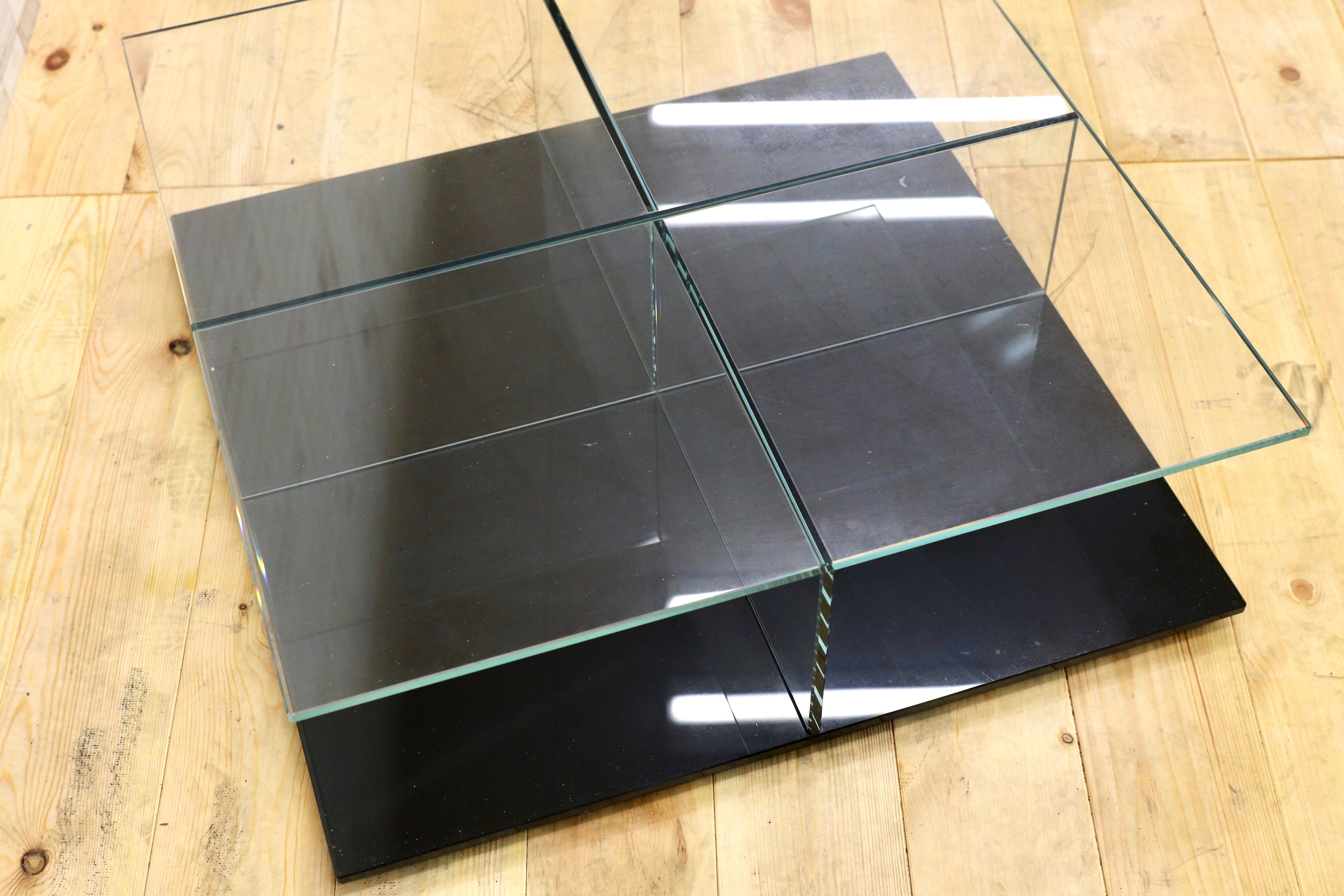 GMHO61○cassina ixc / カッシーナイクスシー MEX メックス ローテーブル ガラステーブル リビングテーブル 未使用品 約35万