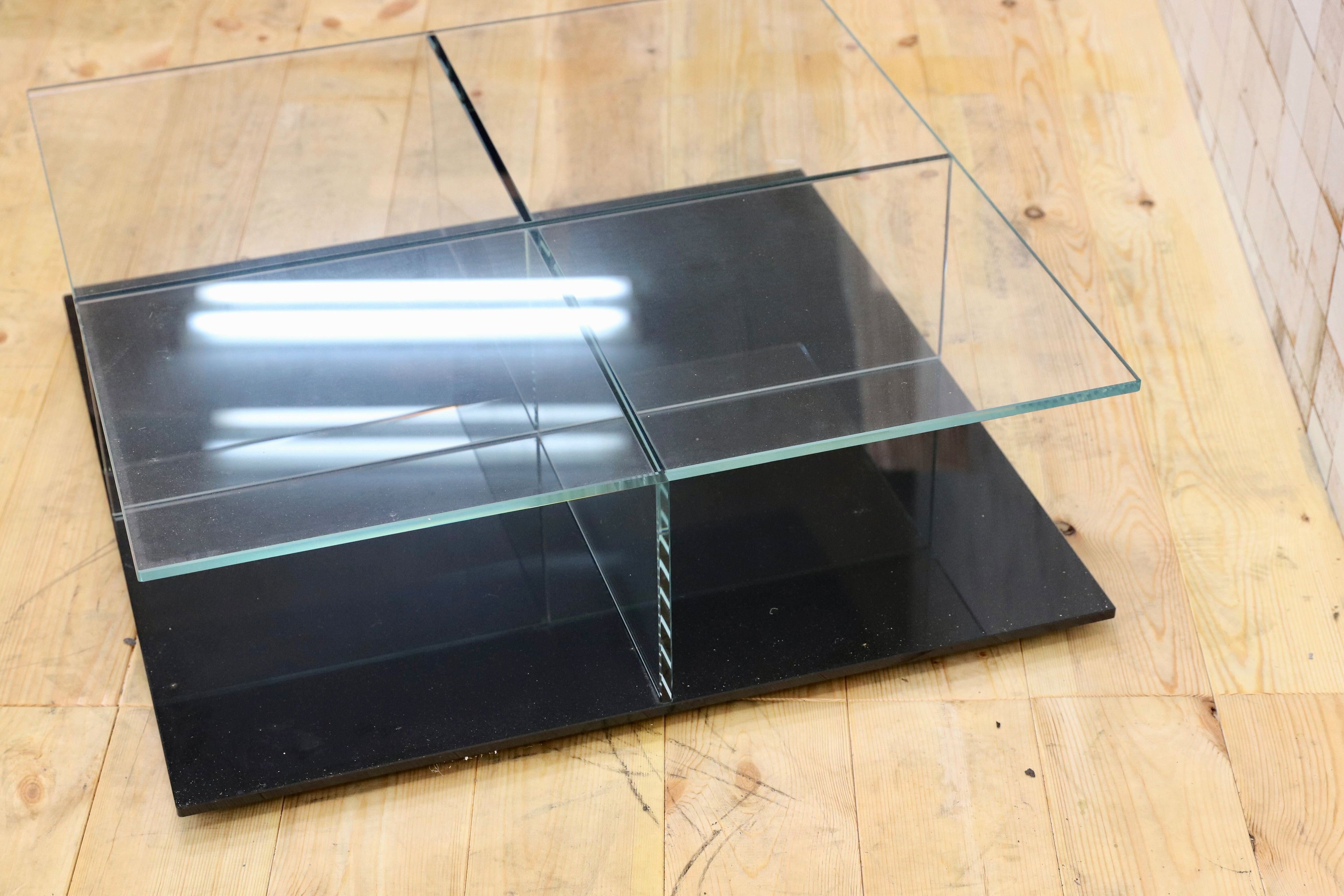 GMHO61○cassina ixc / カッシーナイクスシー MEX メックス ローテーブル ガラステーブル リビングテーブル 未使用品 約35万