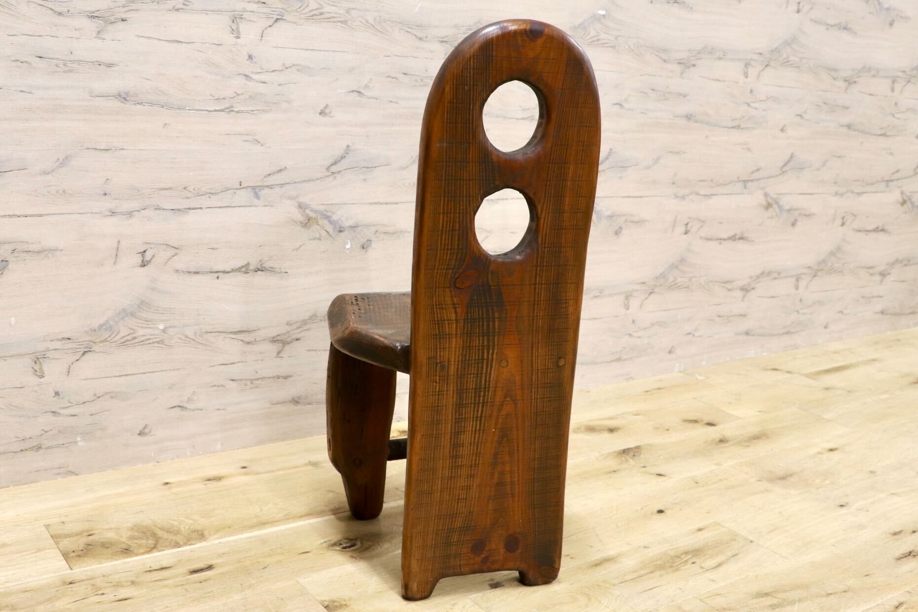 GMHS387A○スモールチェア サイドチェア キッズチェア 木製椅子 玄関スツール 民芸家具 和モダン インテリア