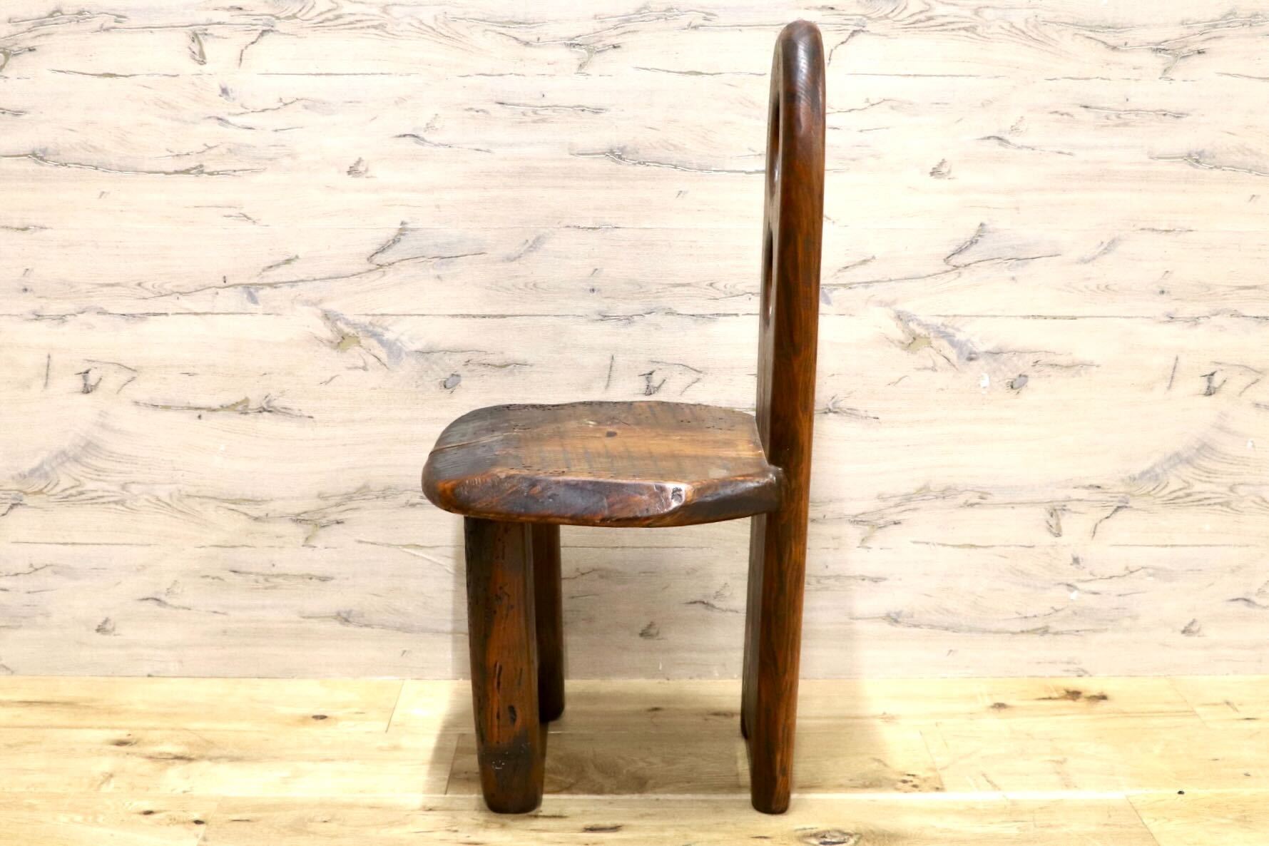 GMHS387A○スモールチェア サイドチェア キッズチェア 木製椅子 玄関スツール 民芸家具 和モダン インテリア