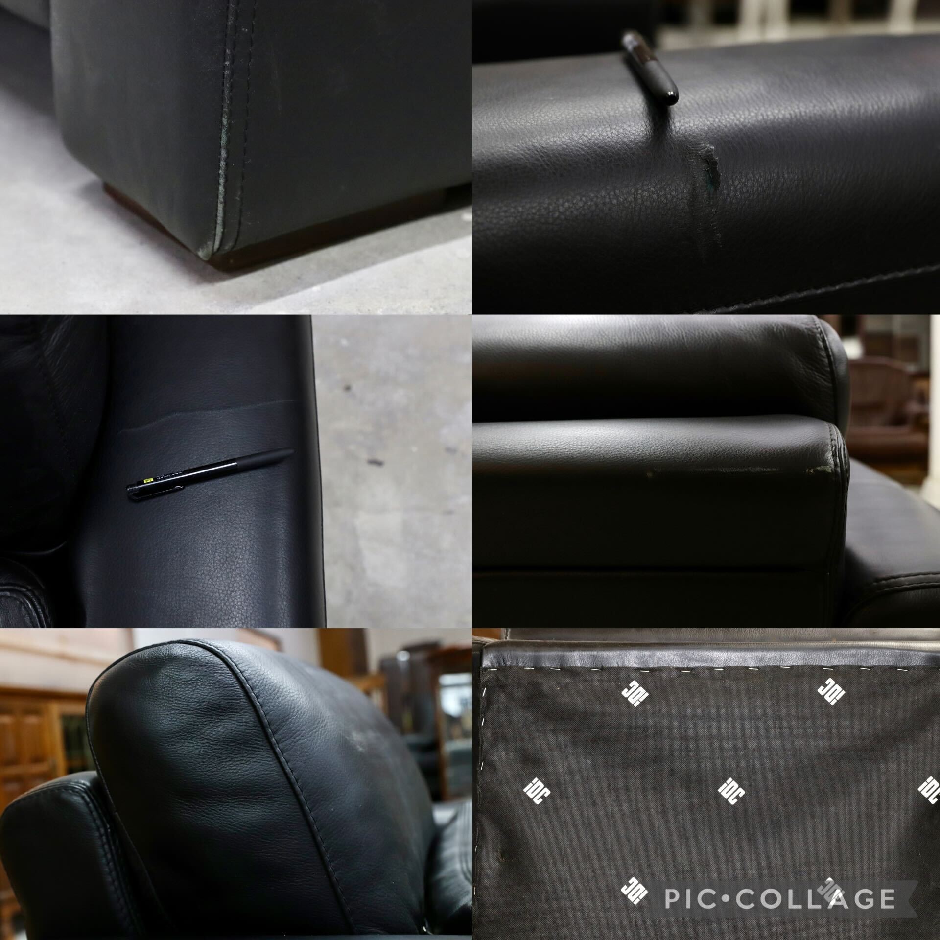 GMIH40B○IDC大塚家具 シングルソファ 1人掛けソファ ラウンジチェア 黒 本革 モダン