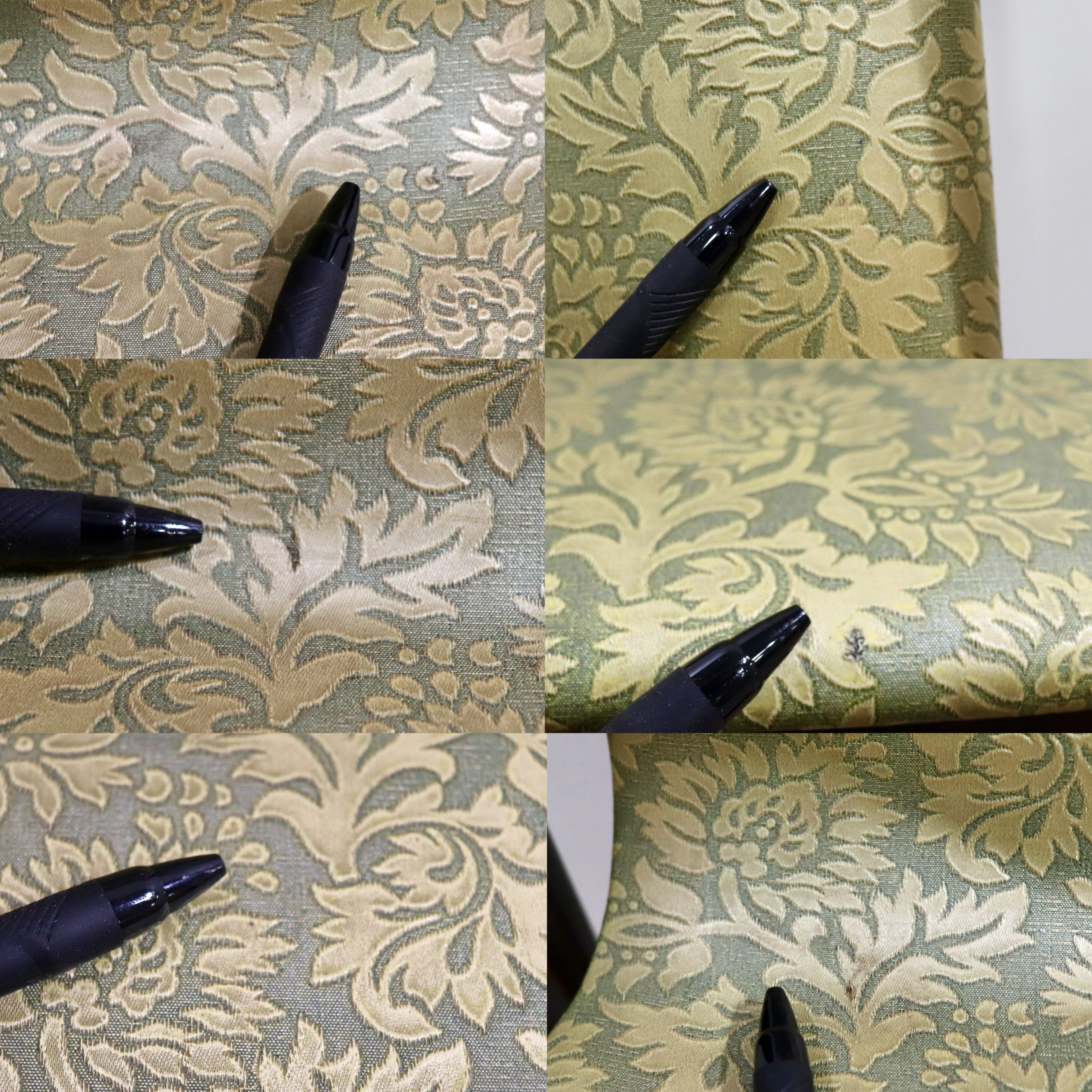 GMHH502C○飛騨産業 / HIDA キツツキ アームレスチェア ダイニングチェア 食卓椅子 椅子 合皮 レトロ アンティーク 花柄 和モダン