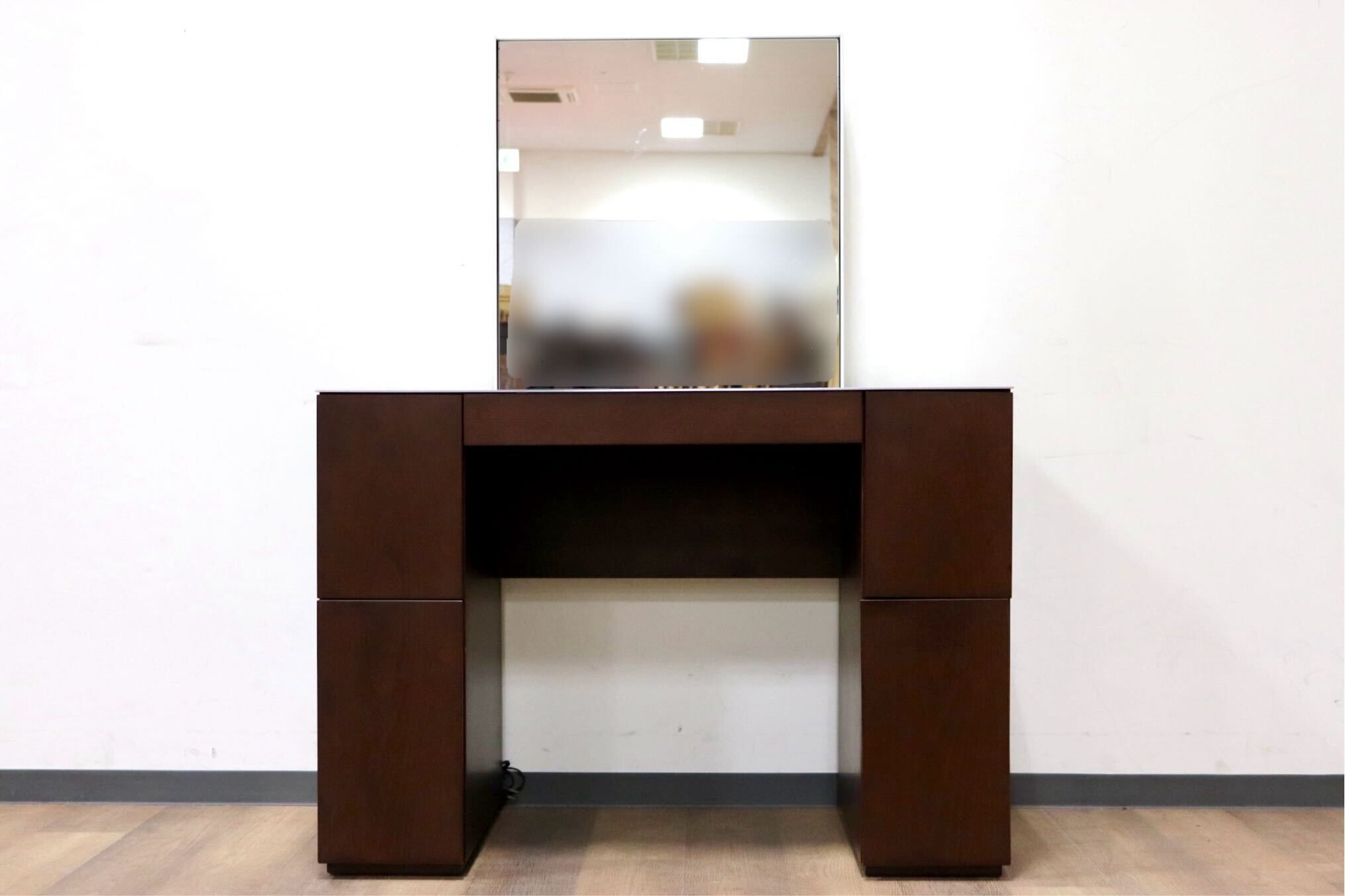 GMGS227○Cassina ixc / カッシーナイクスシー MAKE UP ドレッサー 化粧台 鏡台 三面鏡 ウォールナット モダン 定価約61.8万