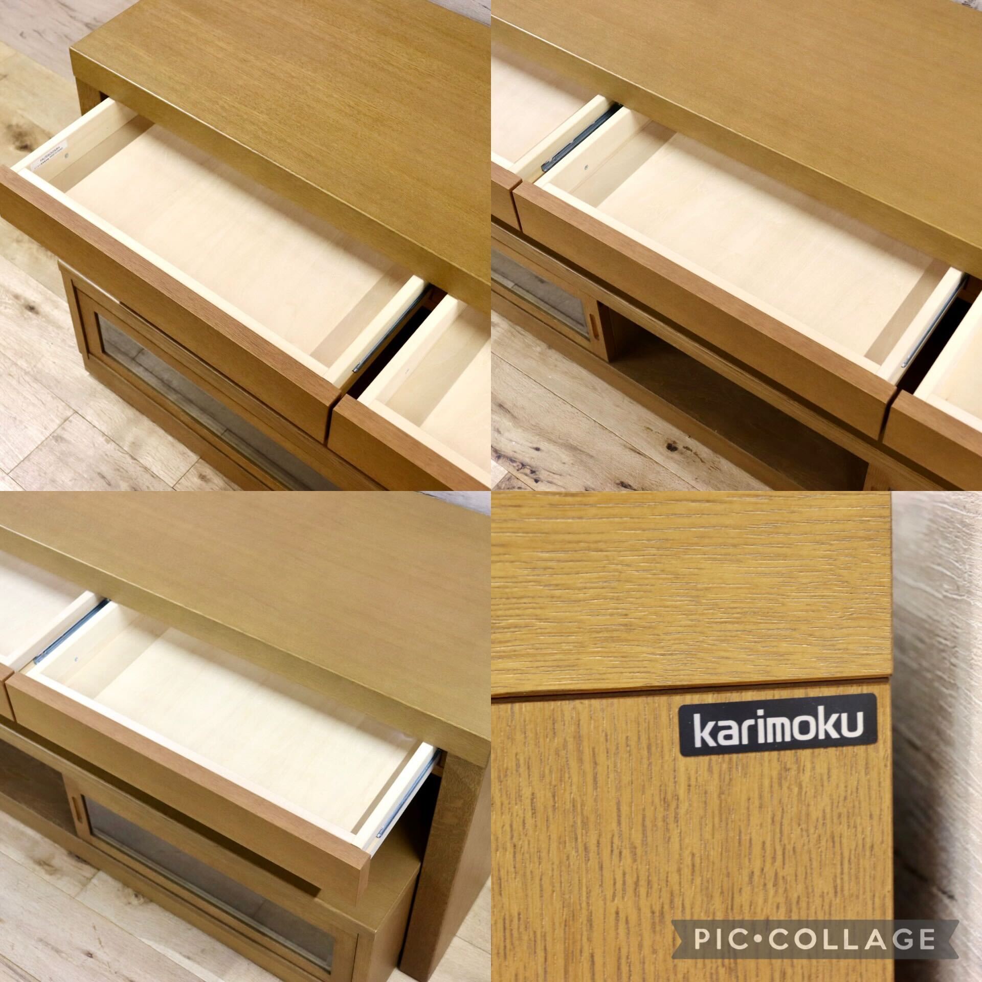 GMHH379○karimoku / カリモク HU5600 TVボード AVボード ローボード リビング収納 ナチュラル オーク材 展示品