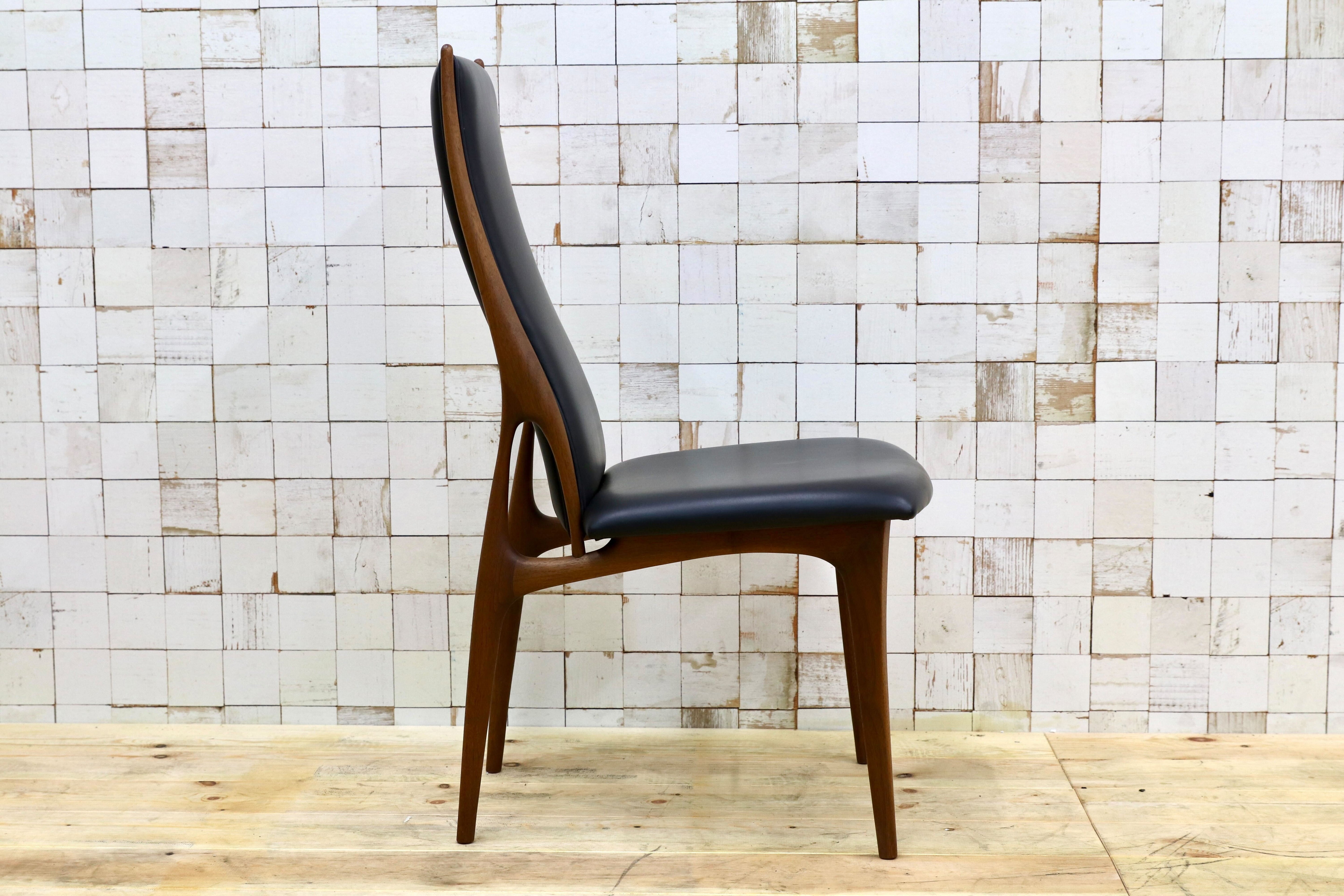 GMHK564A○匠工芸 / TAKUMI CREER dining high back chair クレール ウォールナット 本革 ダイニングチェア 定価約28.3万 展示品