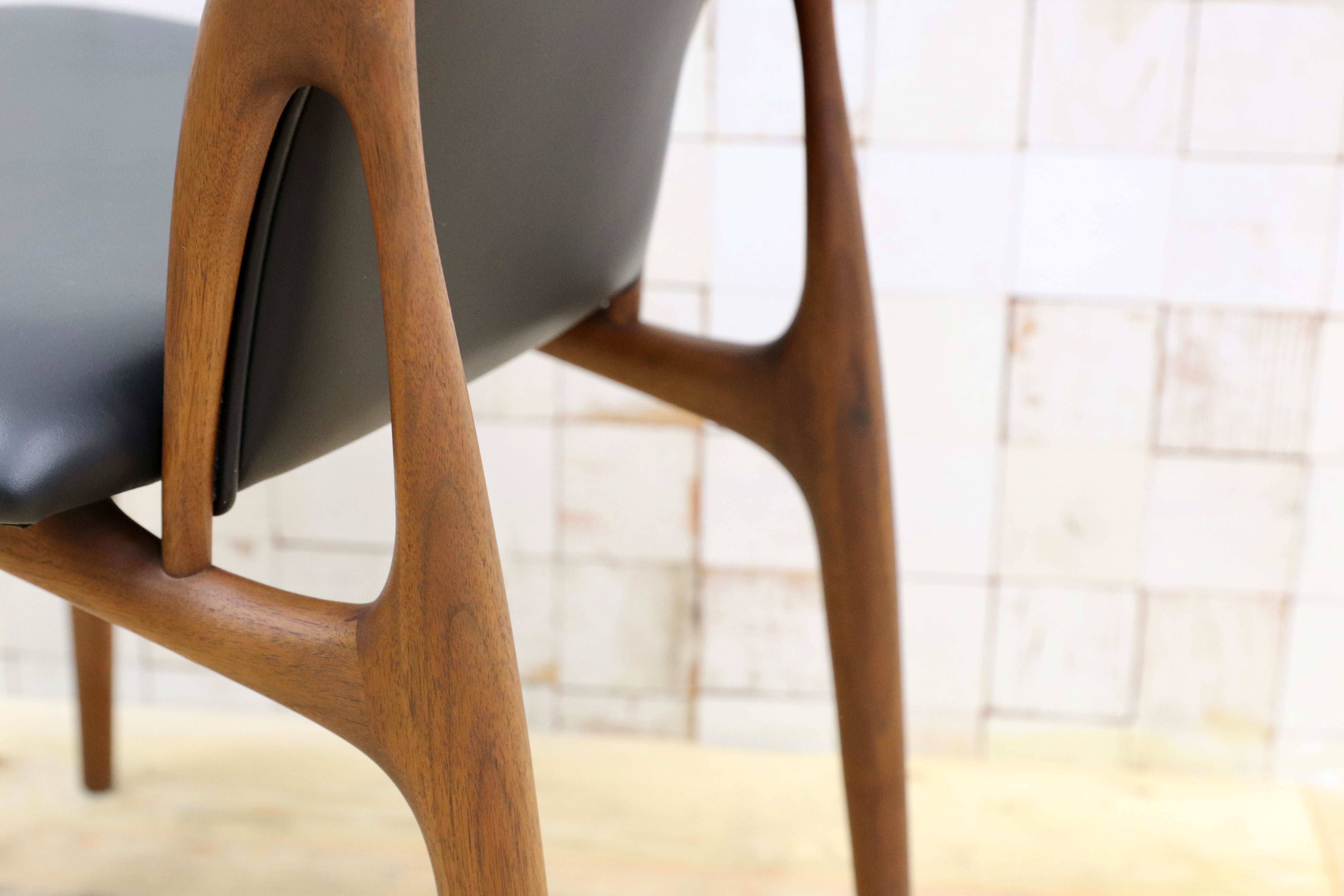 GMHK564A○匠工芸 / TAKUMI CREER dining high back chair クレール ウォールナット 本革 ダイニングチェア 定価約28.3万 展示品